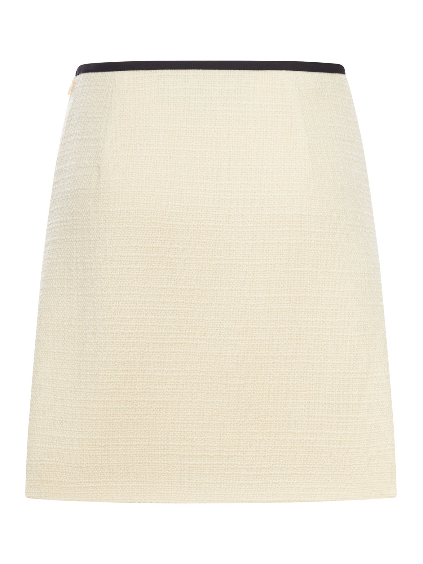 WOOL TWEED SKIRT WITH BOW - 2