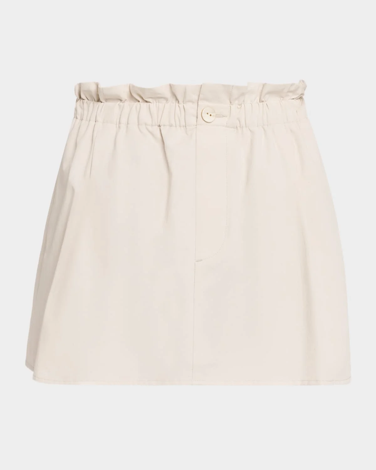 Mid-Rise Cotton Mini Skirt - 1