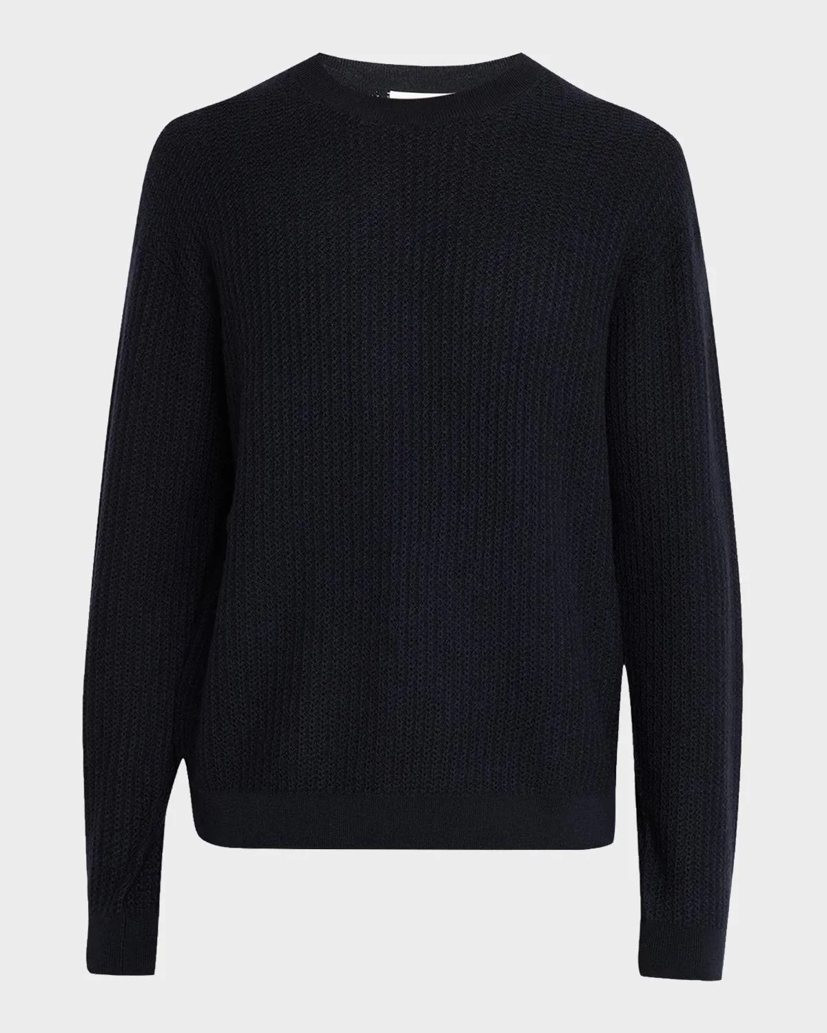 Textured Wool Crewneck Sweater - 1