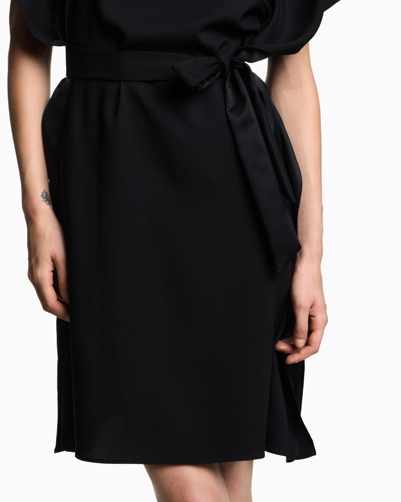 EMPORIO ARMANI SATIN CRÊPE SASH DRESS outlook
