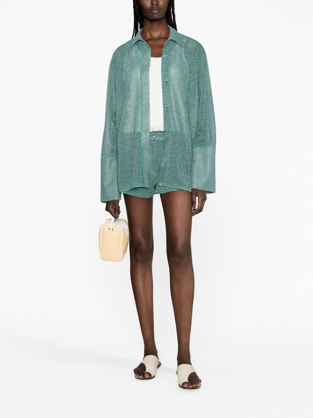 Lumiere lurex shorts - 2