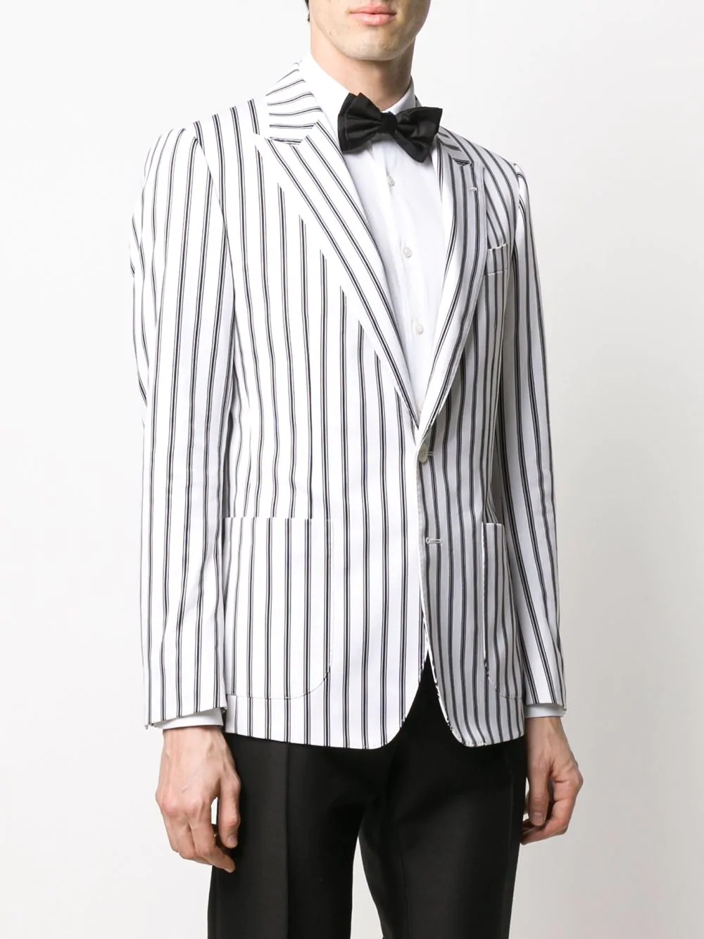 single-breasted striped blazer - 3