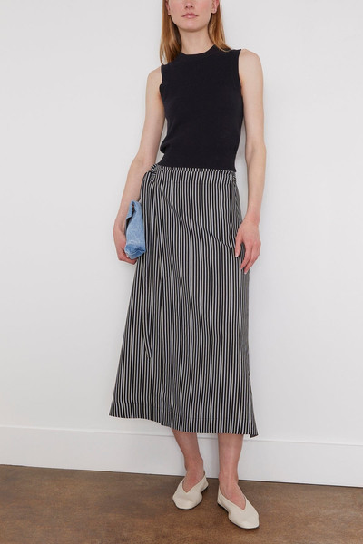 Proenza Schouler Georgie Skirt in Striped Black/Pistachio Multi outlook