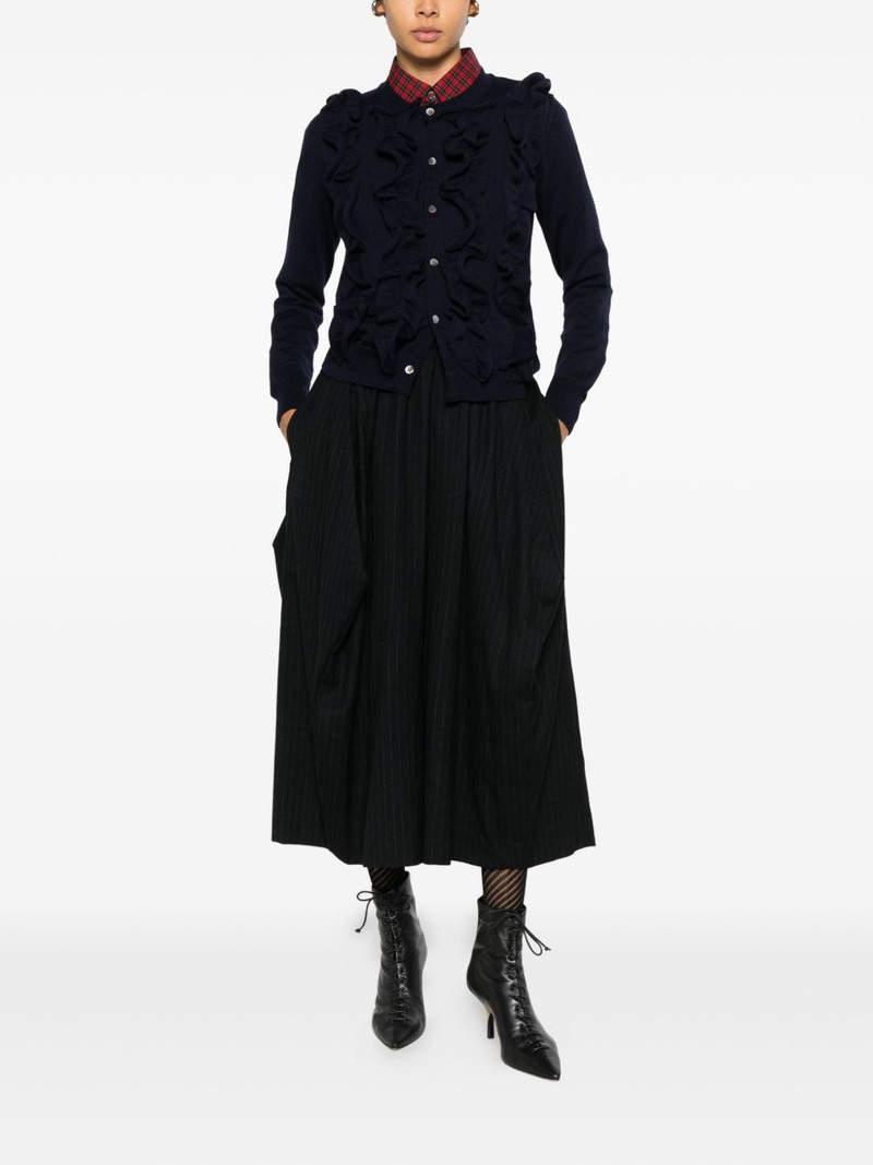 Comme Des Garçons pinstripe cropped trousers outlook