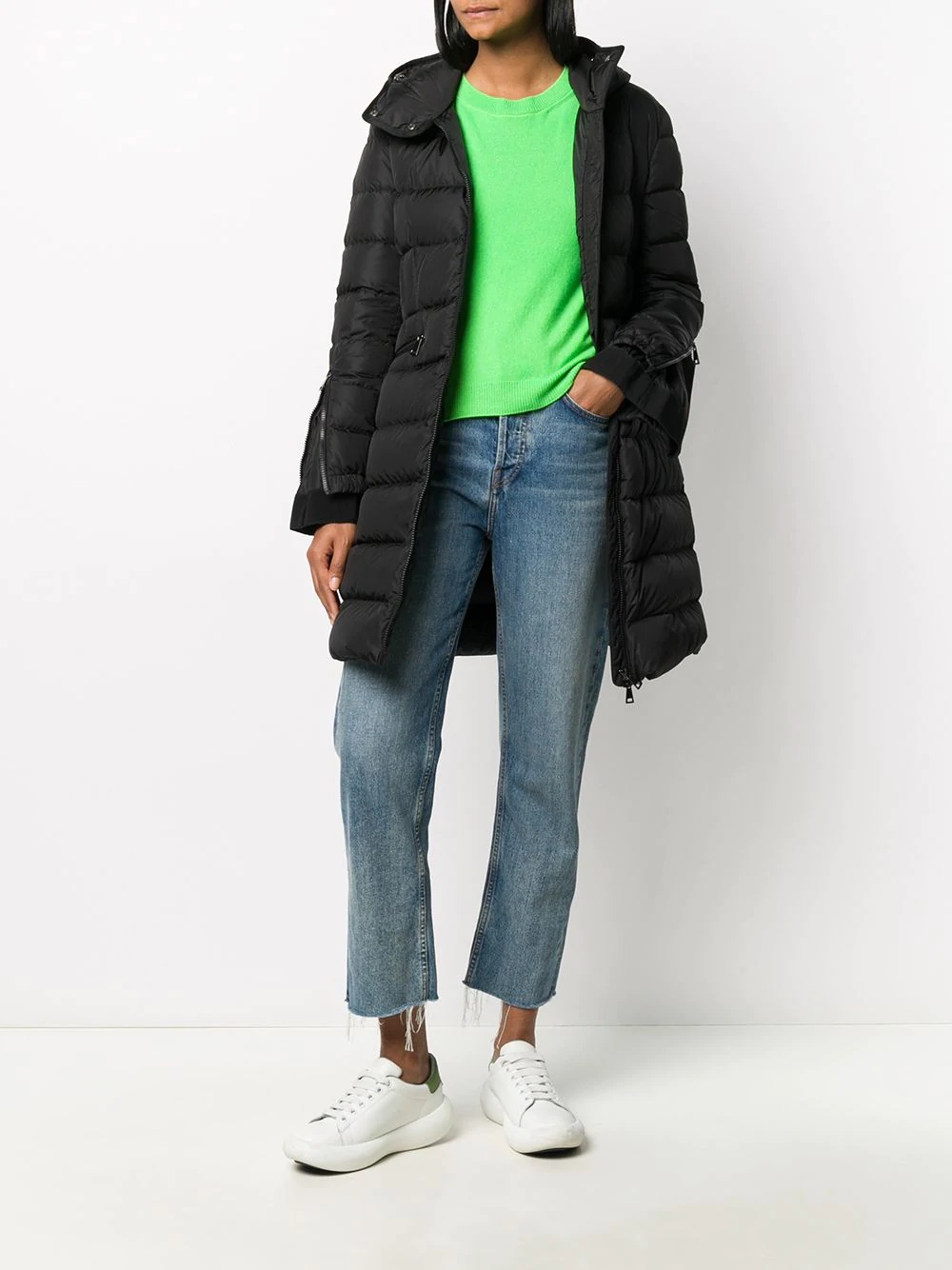 padded mid-length coat - 2