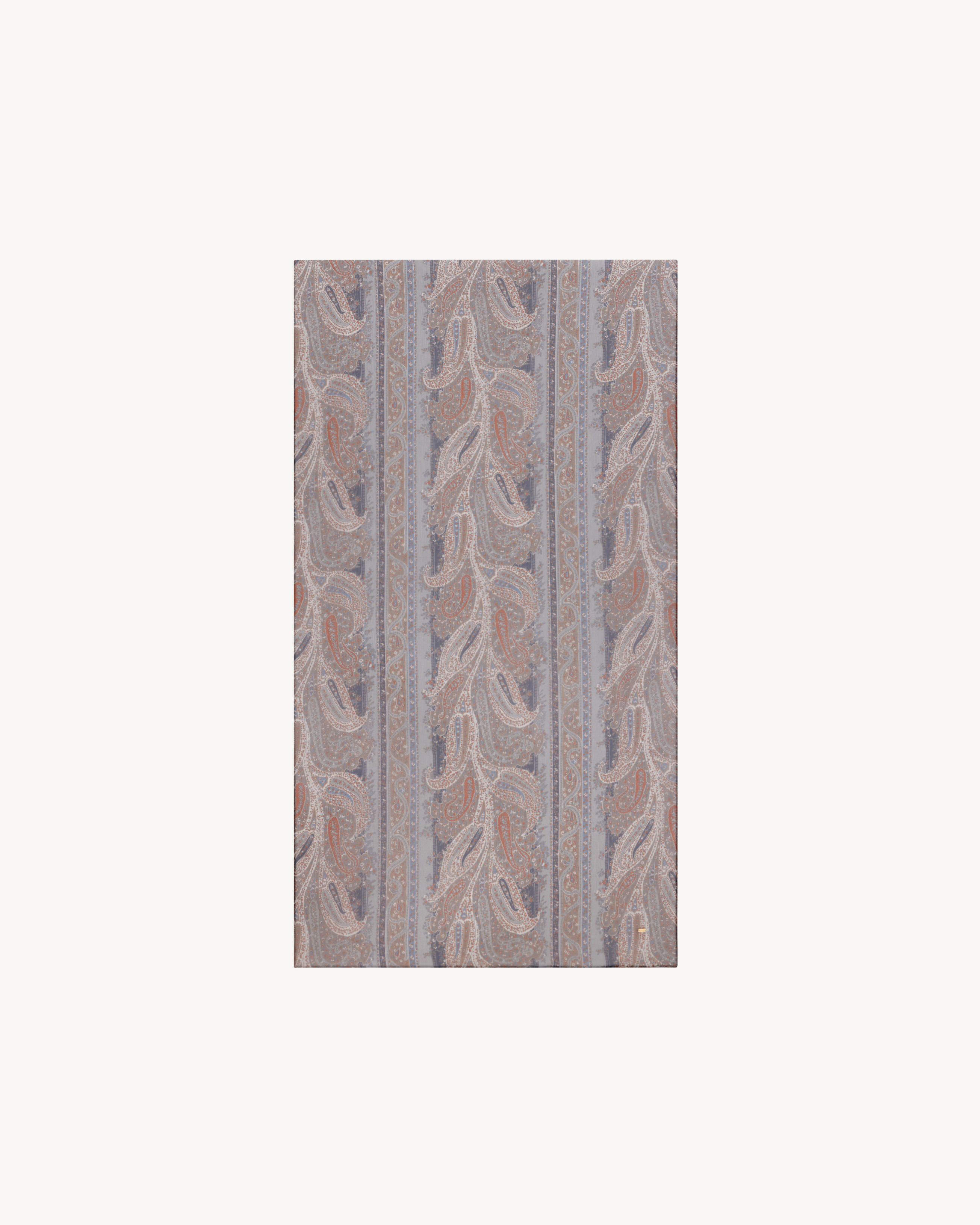 PAISLEY SCARF IN SILK CREPE - 1