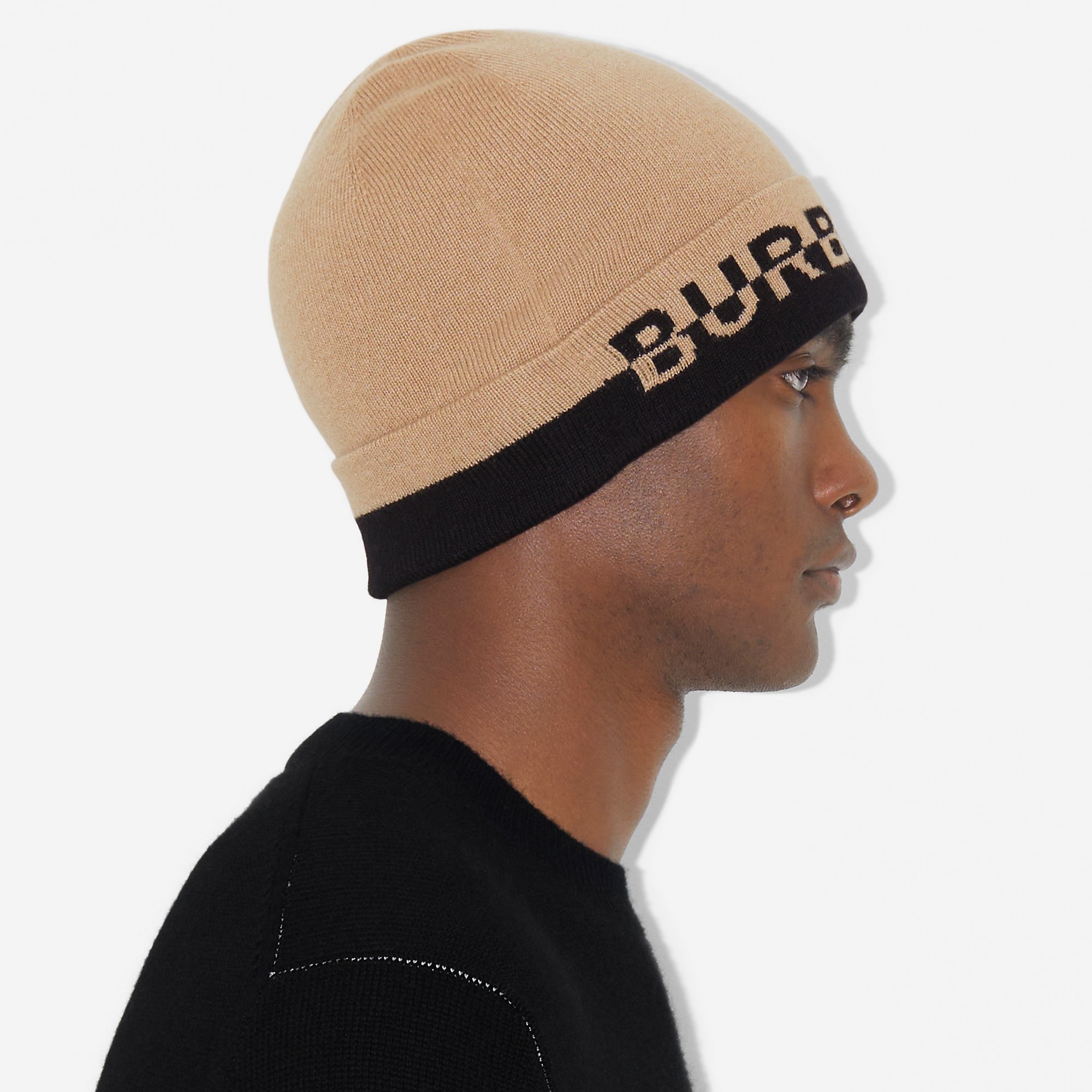 Logo Intarsia Cashmere Beanie - 2