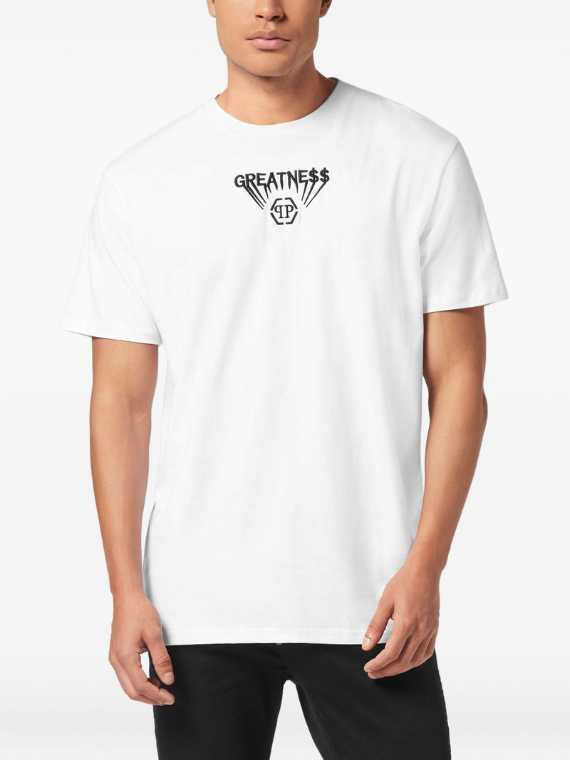 PHILIPP PLEIN embroidered-logo T-shirt outlook