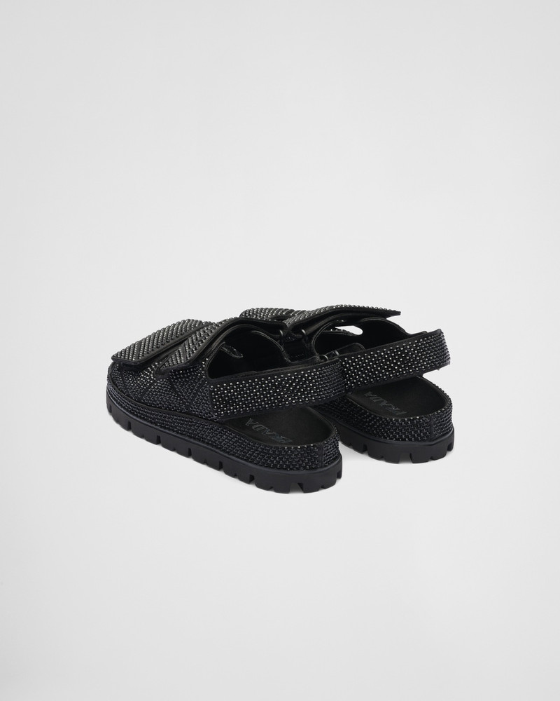 Prada Satin sandals with crystals outlook