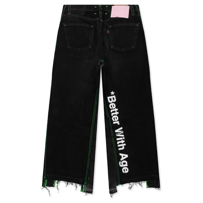 *Better With Age MONROE TRIPLE WIDE DENIM TROUSER - BLACK outlook