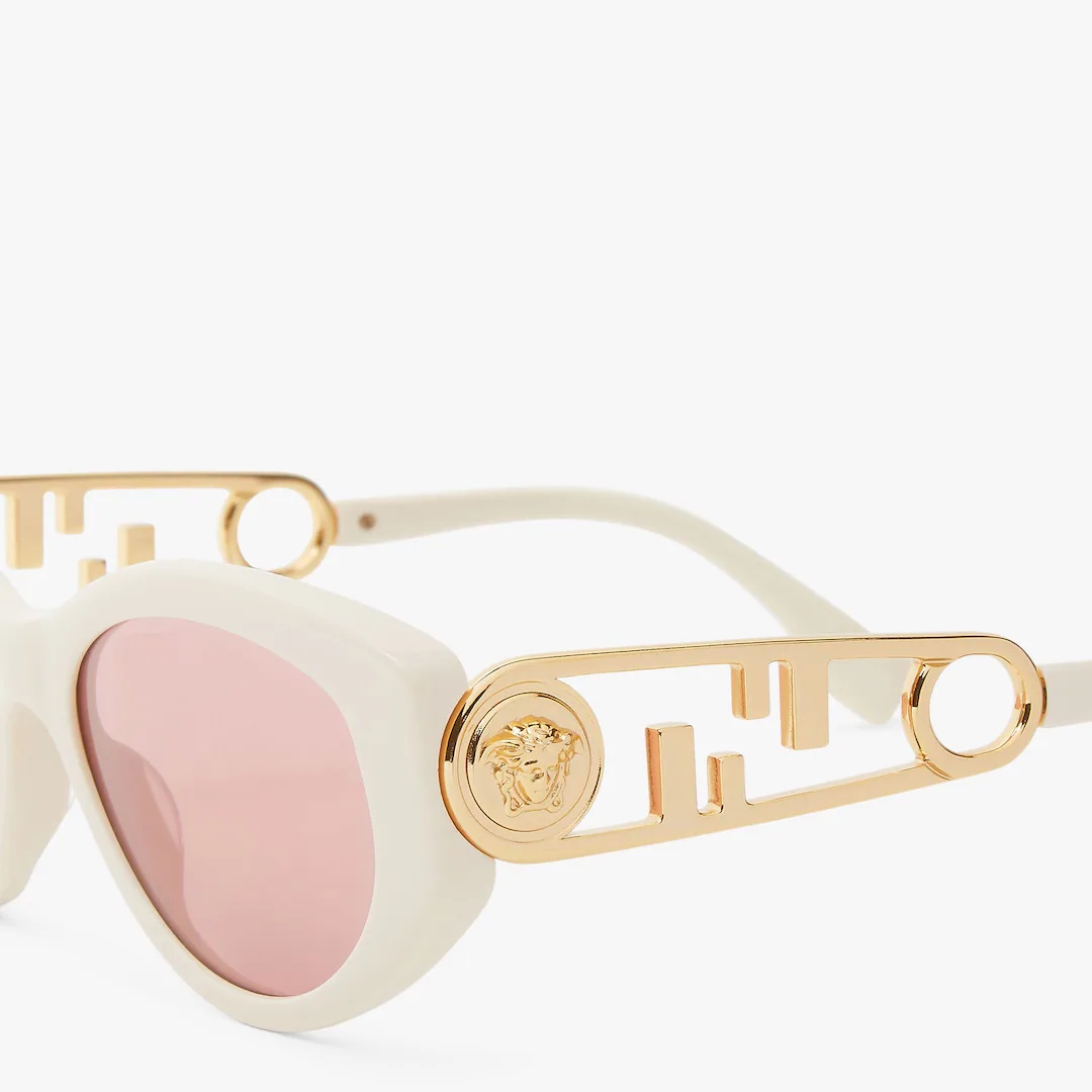 Fendace white acetate sunglasses - 3