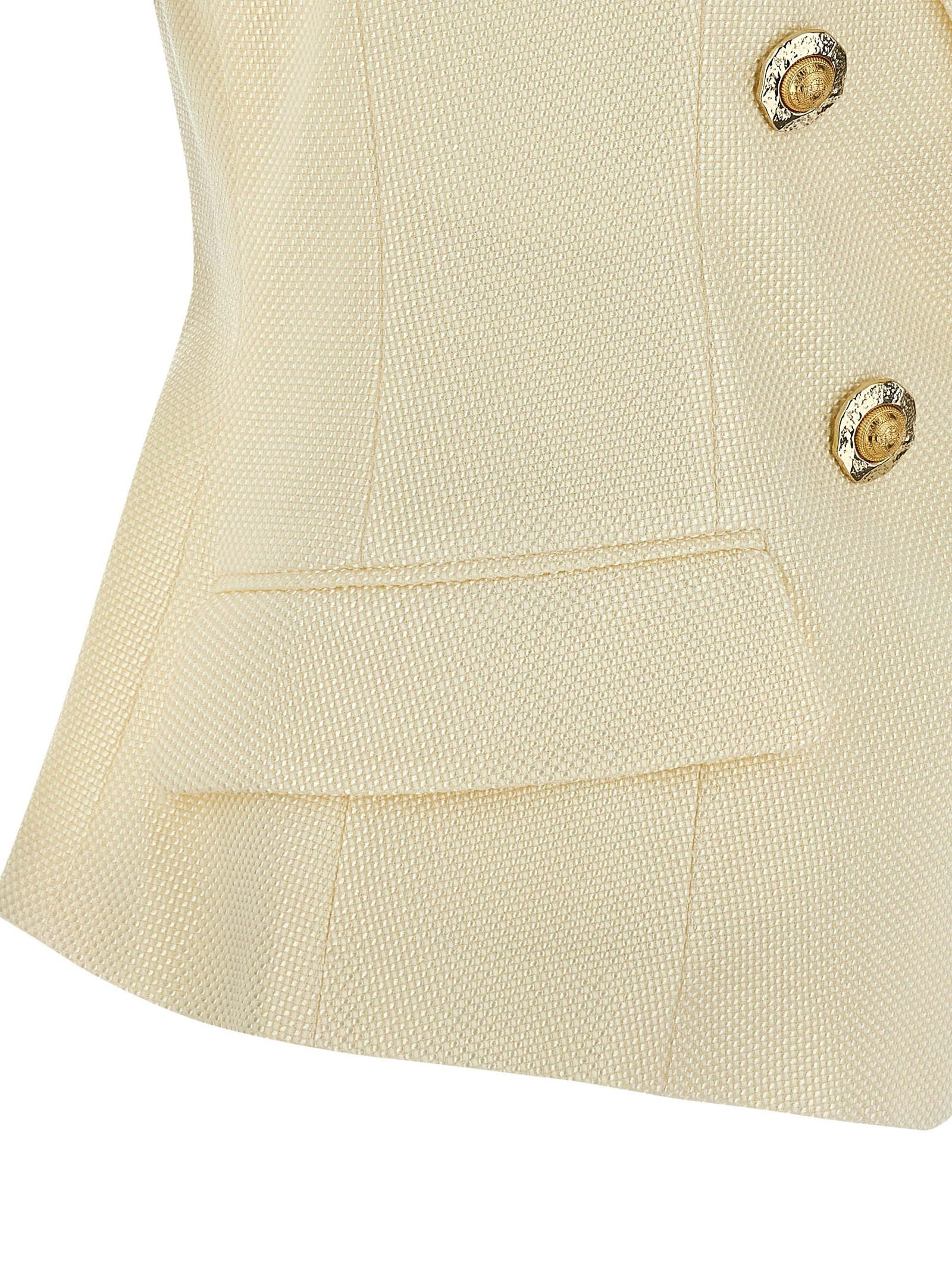 Balmain Women 'Gold And Gold Coin' Vest - 4