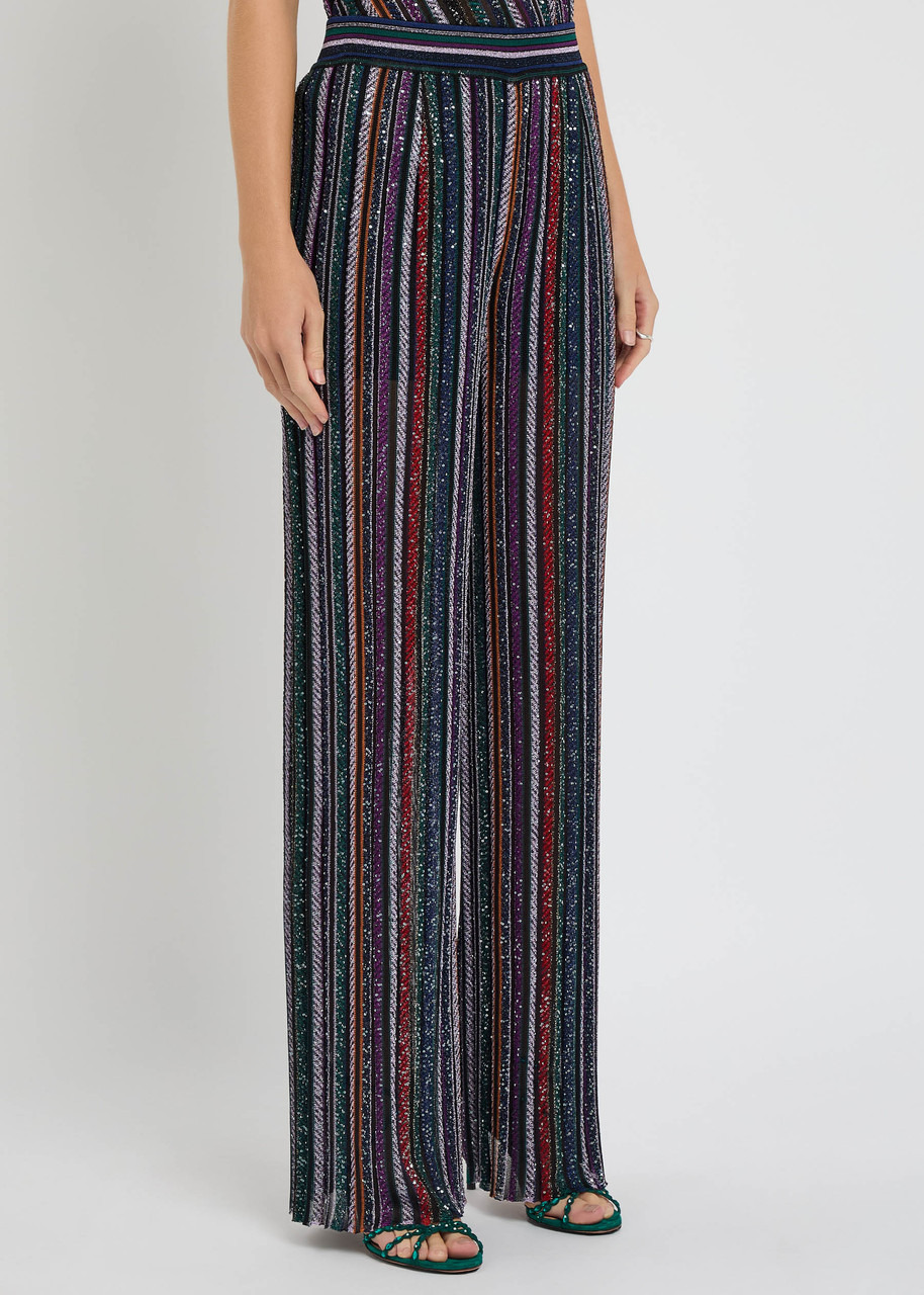 Missoni Striped Fine-knit Trousers - 2