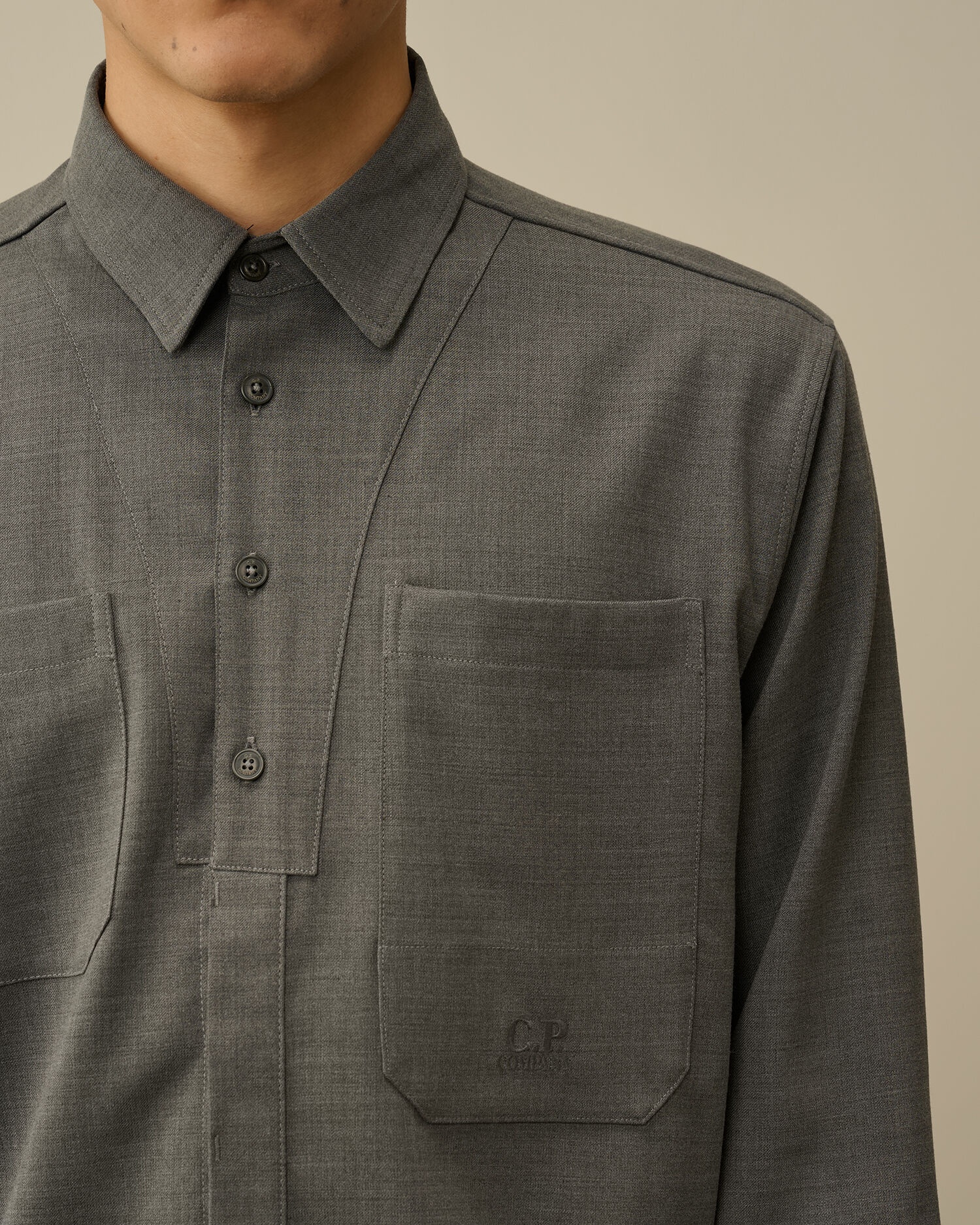 Wool Gabardine Shirt - 8