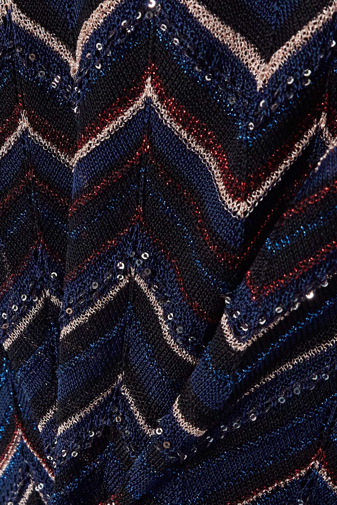 Sequin-embellished crochet-knit mini dress - 4