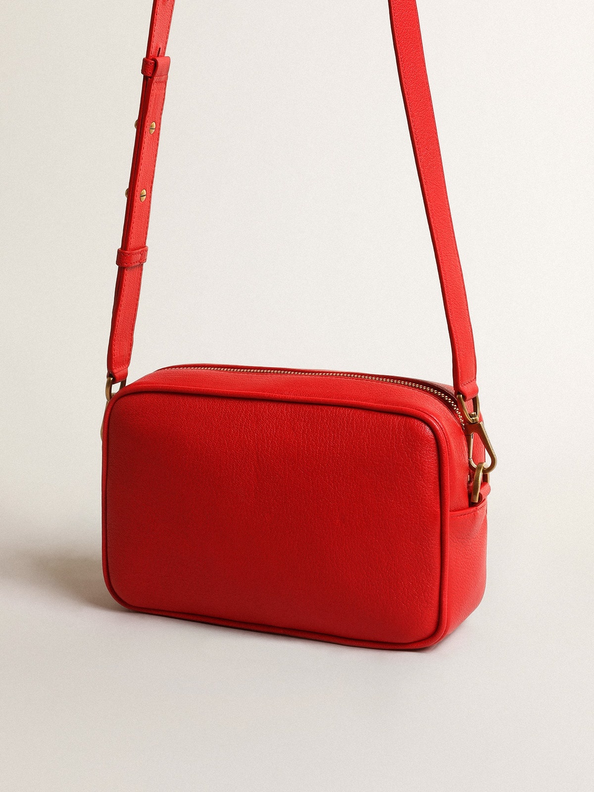 Women’s Star Bag in bright red leather - 5