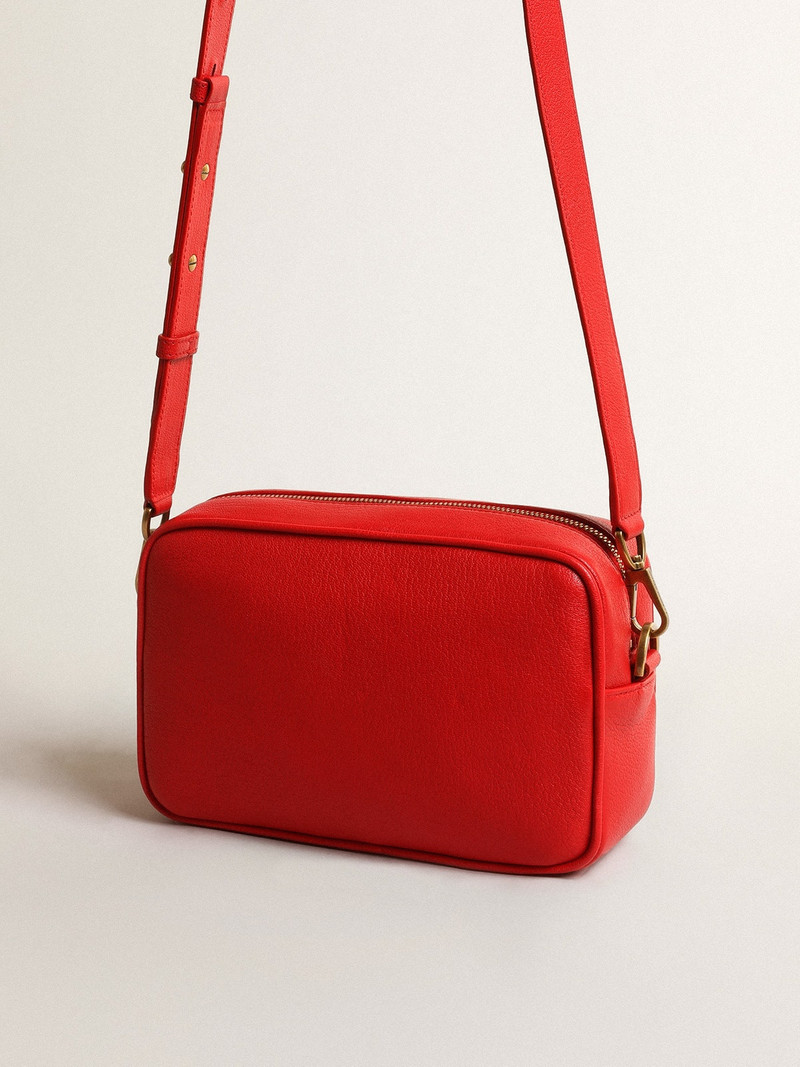 Women’s Star Bag in bright red leather 5