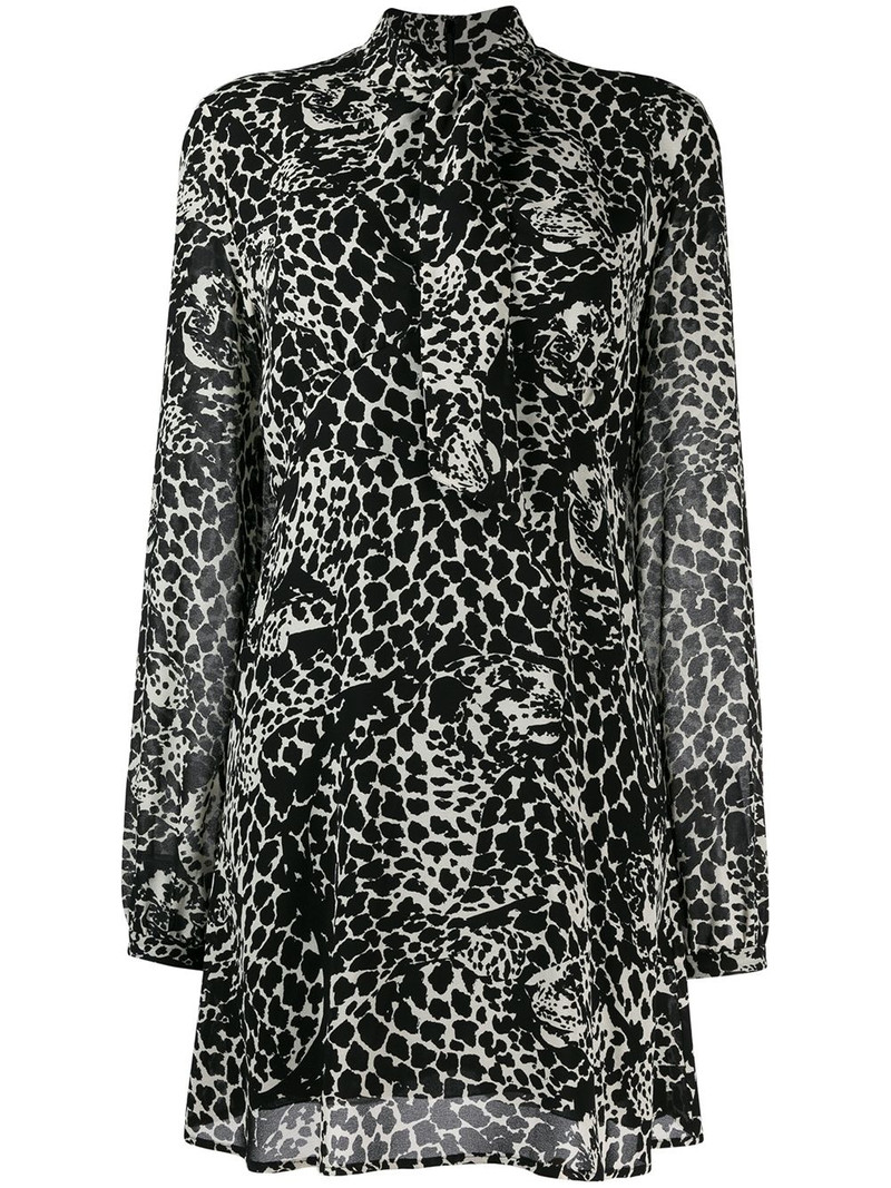 graphic print shirt dress 1