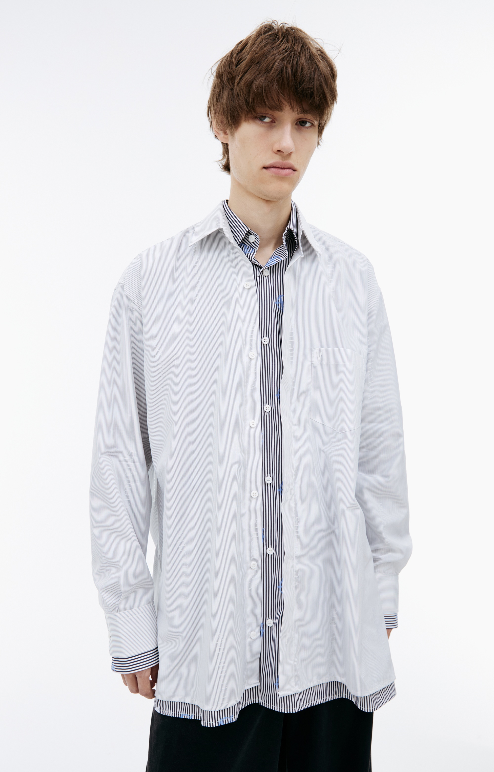 TWO-LAYER STRIPED SHIRT - 4