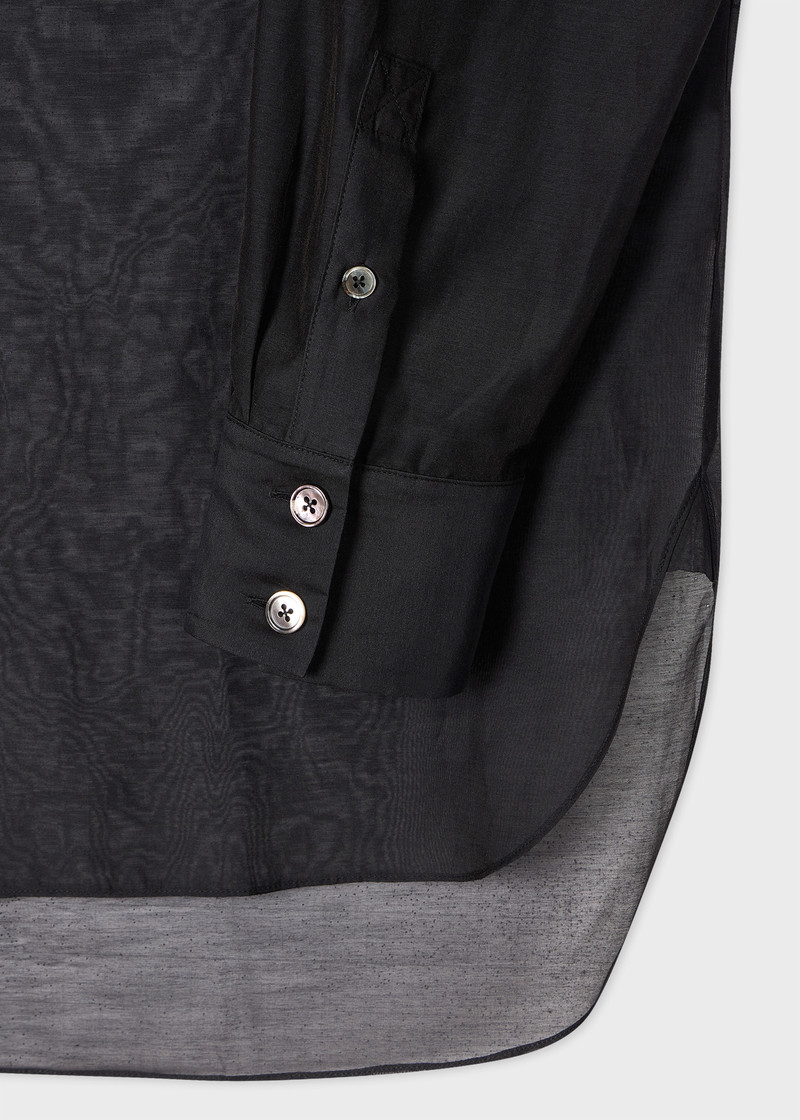 Paul Smith Women's Black Cotton-Silk Organza Shirt outlook