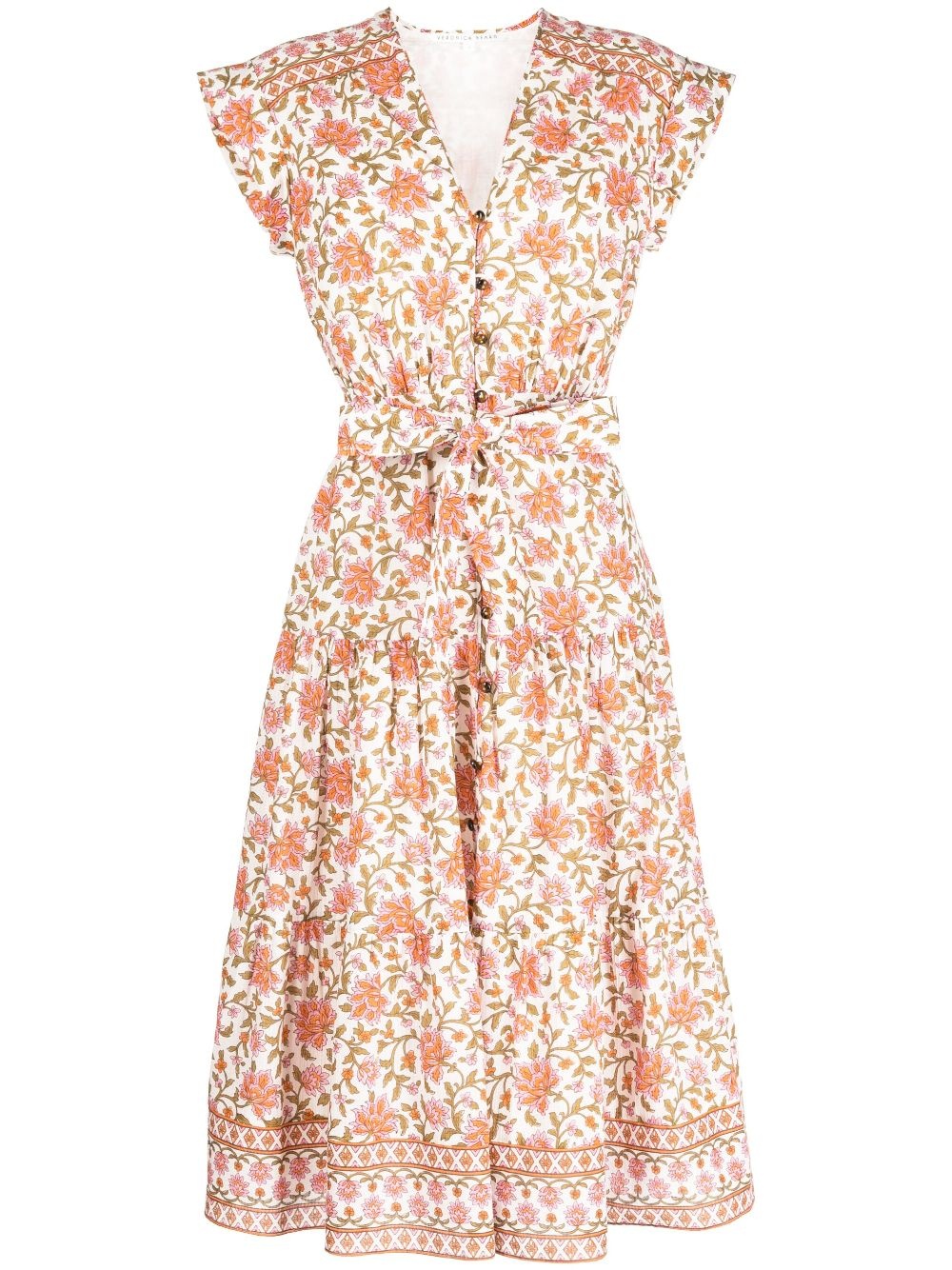 Lexington floral-print midi dress - 1