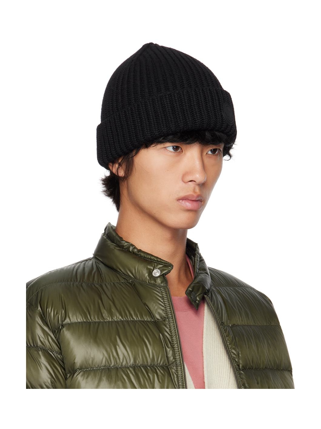 Black Wool Beanie - 2