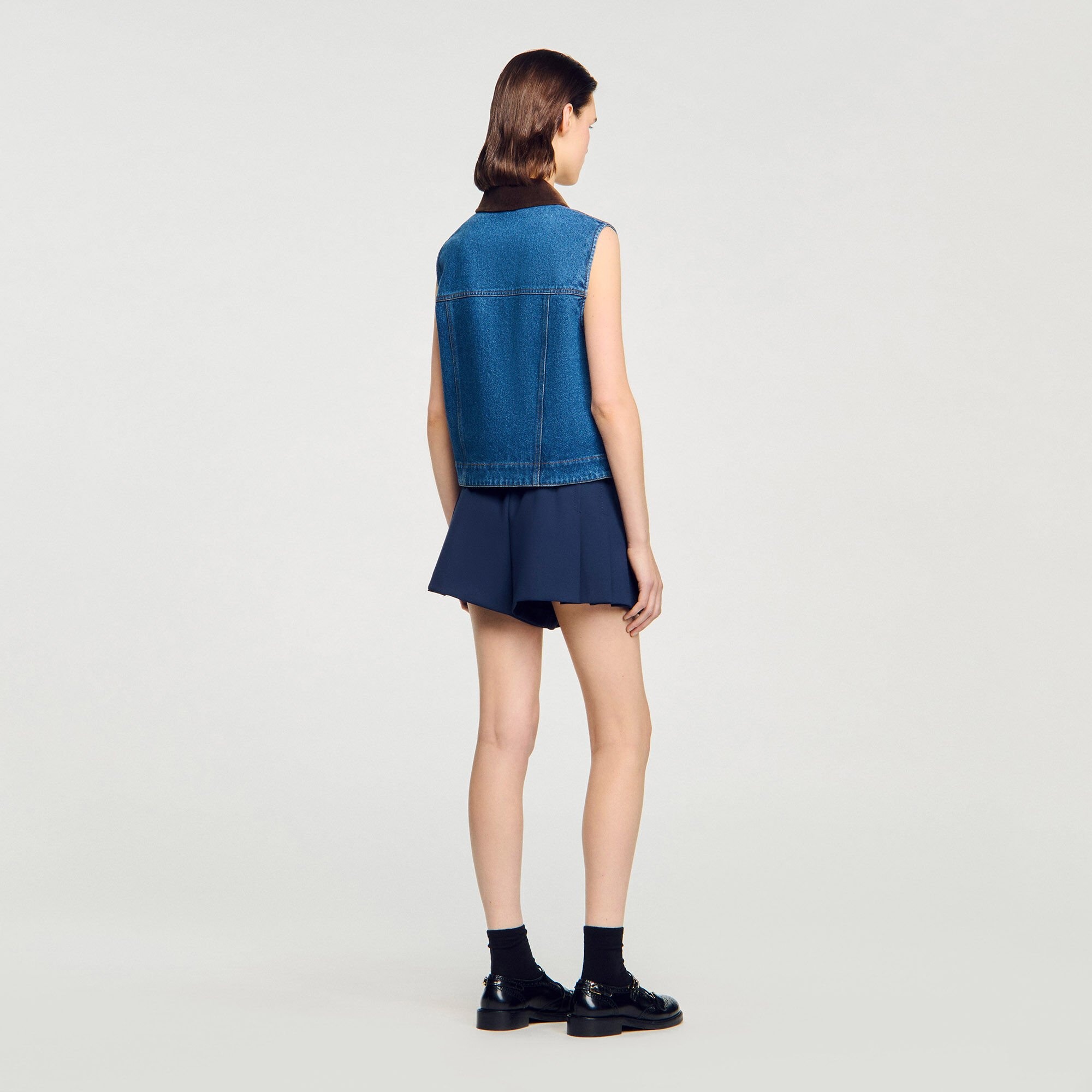 SLEEVELESS DENIM JACKET - 5