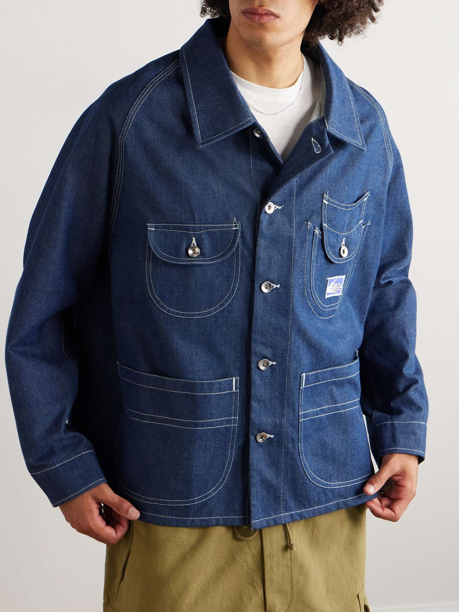 Wonky-Wear Circuit Indigo-Dyed Organic Denim Jacket - 3