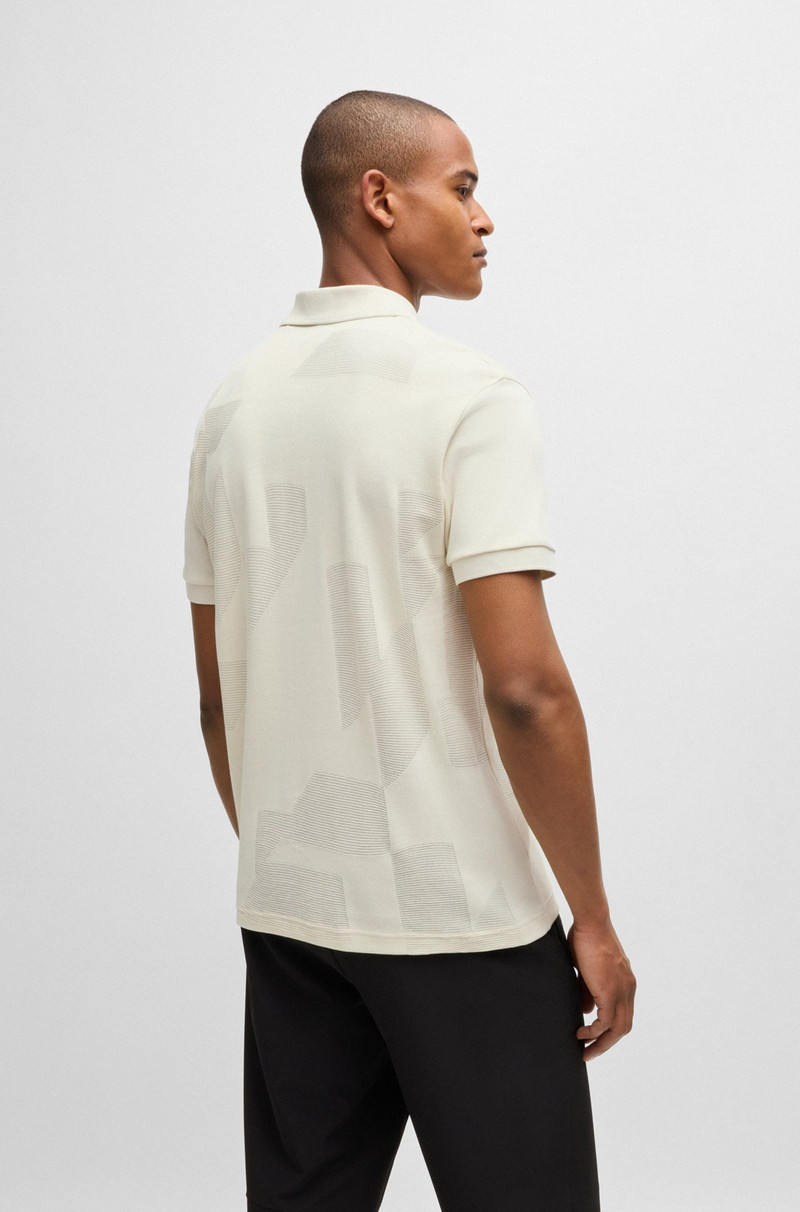 LOGO를 가진 COTTON JACQUARD에 있는 릴레이 POLO SHIRT 5
