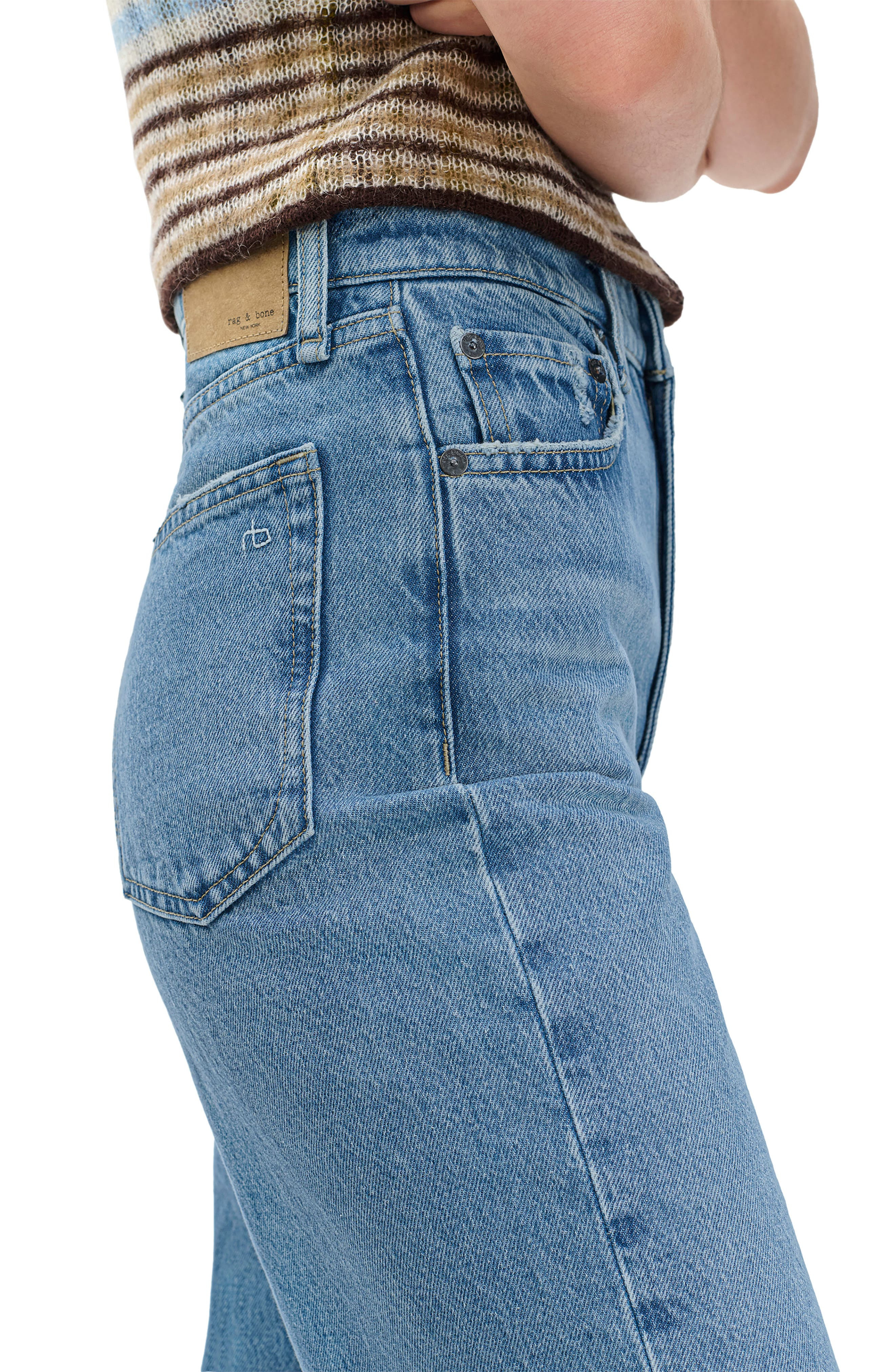 rag & bone Shea High Waist Relaxed Straight Leg Jeans in Ithca at Nordstrom - 3