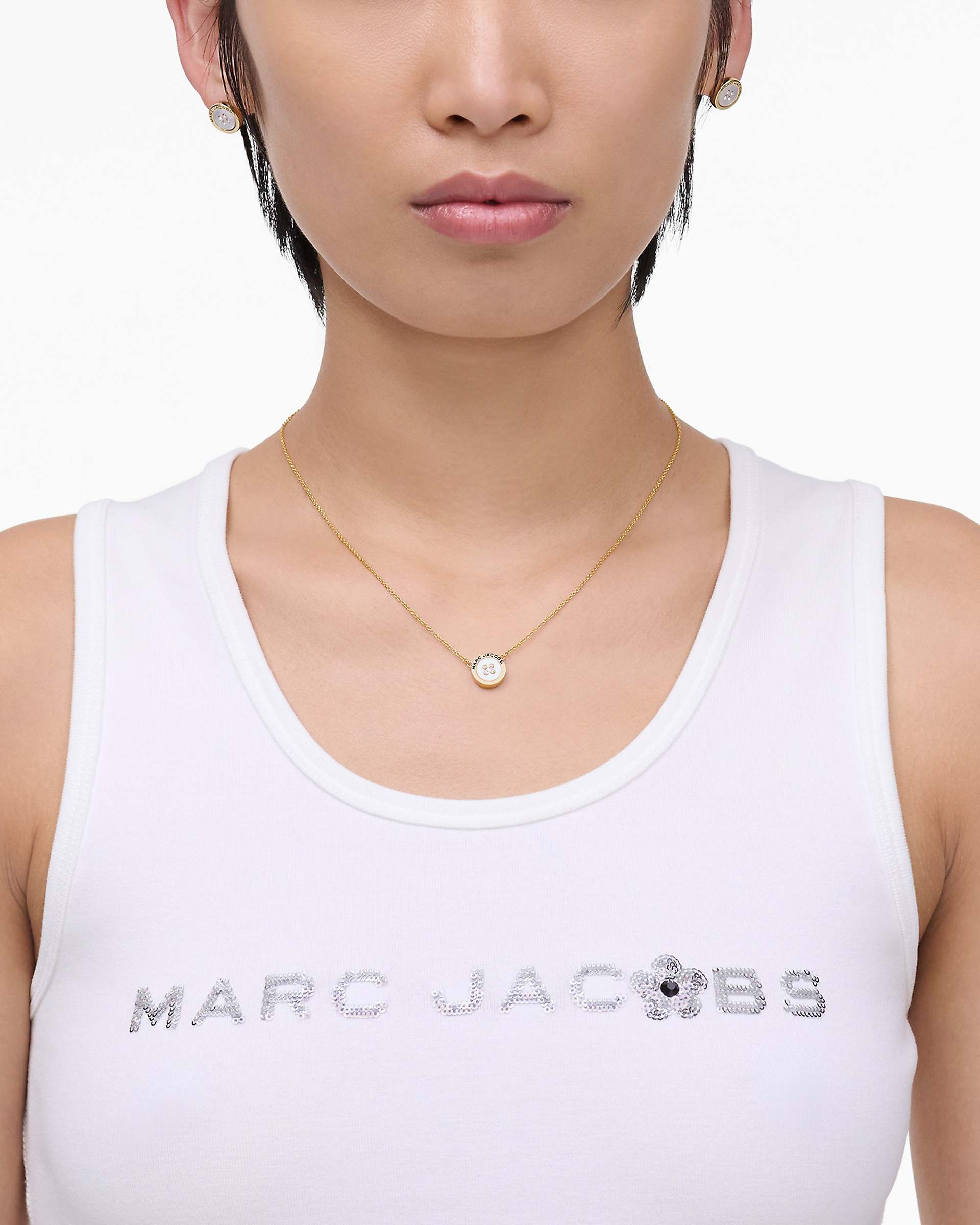 THE BUTTON MOTHER OF PEARL NECKLACE - 2