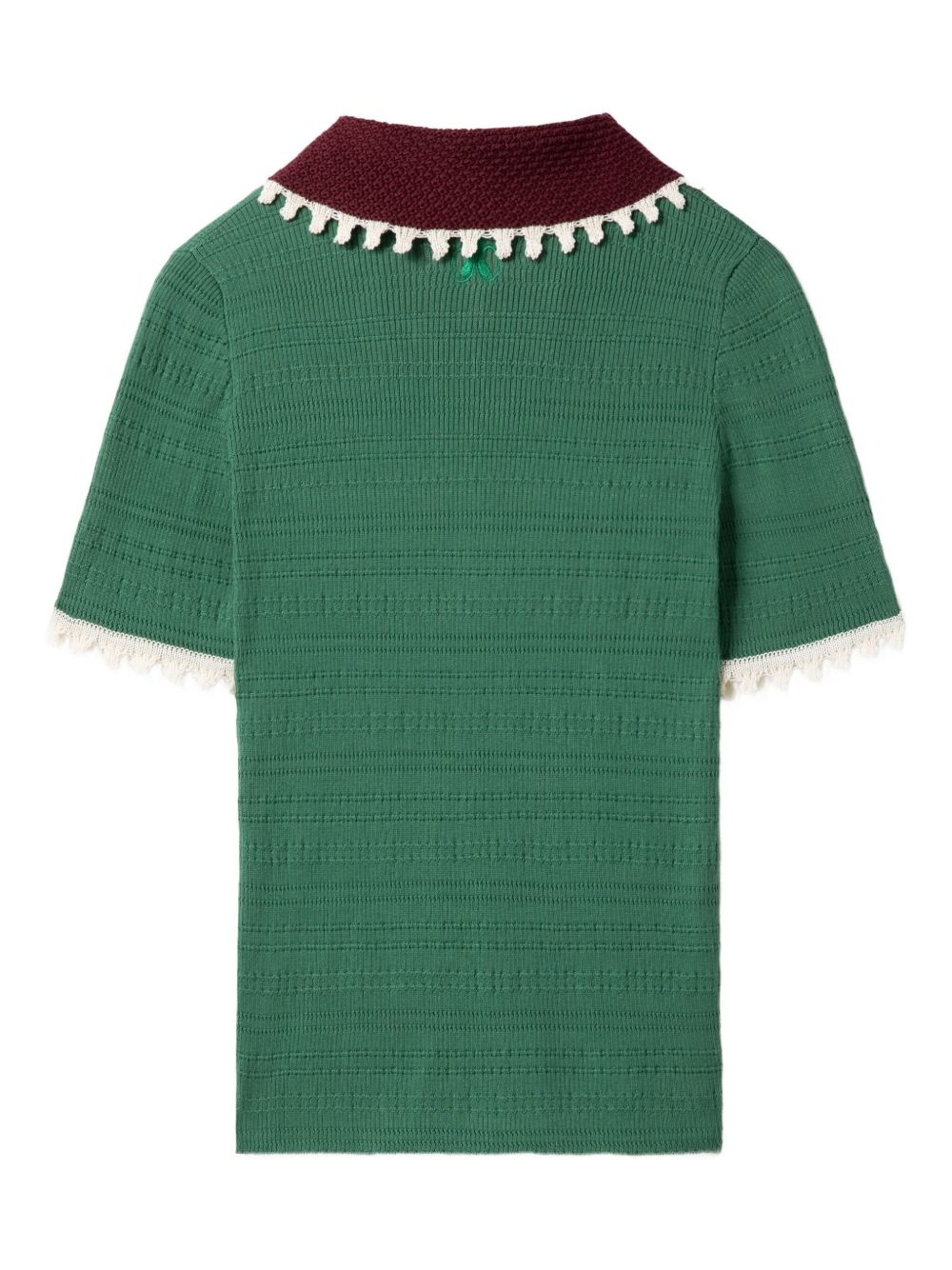 scallop-trimmed polo shirt - 5