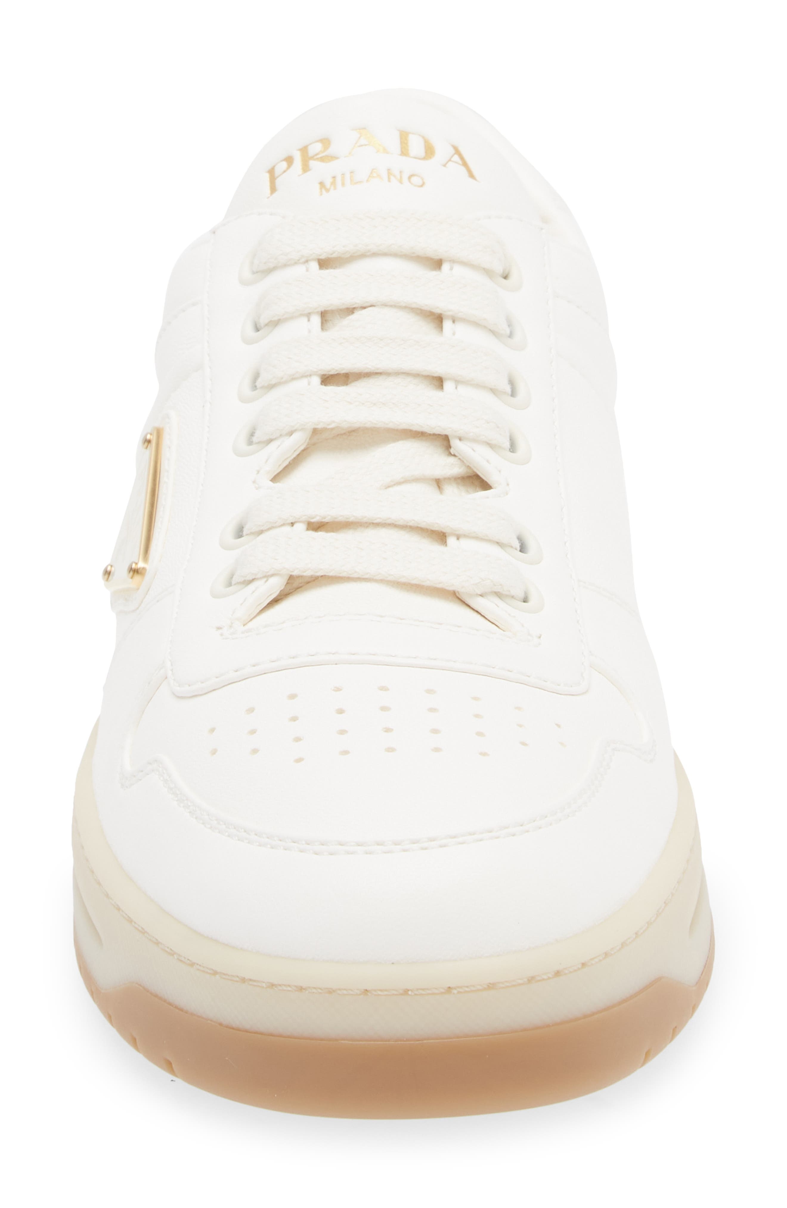 Prada Downtown Low Top Sneaker in Avorio at Nordstrom - 4