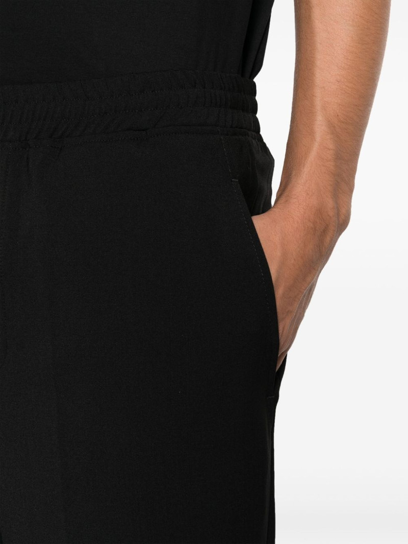 elasticated-waist cotton tapered trousers 5