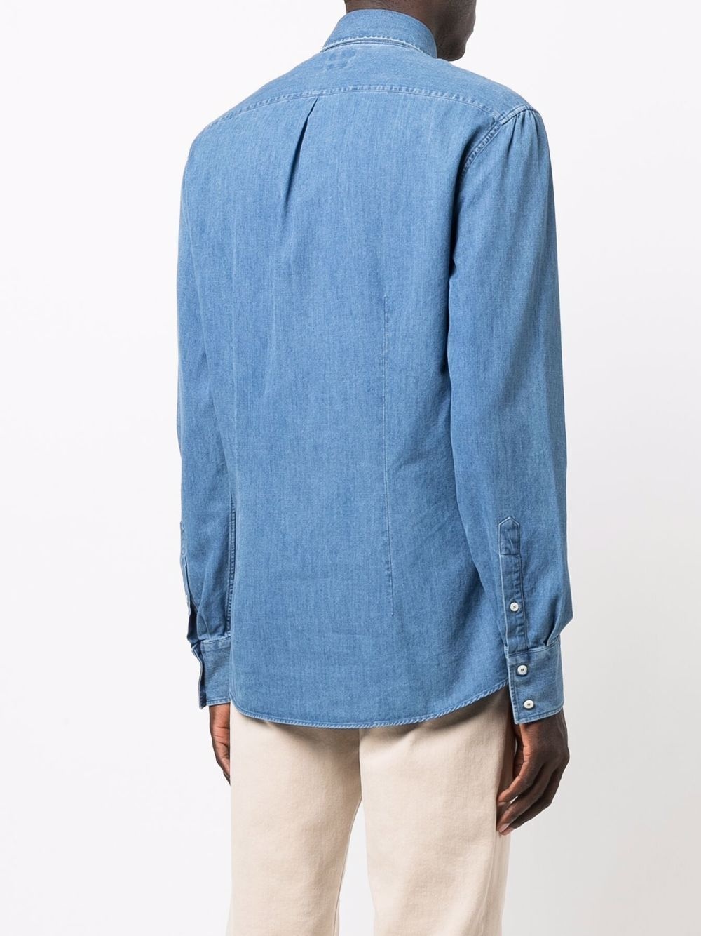 longsleeved lightweight denim shirt - 4