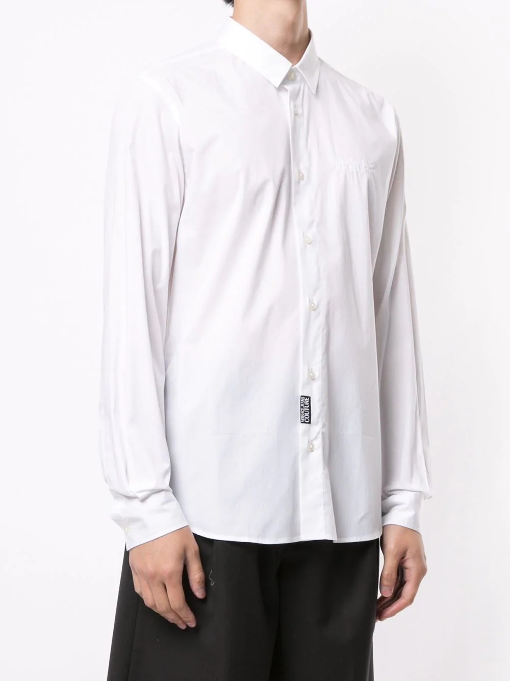 logo-patch dress shirt - 3