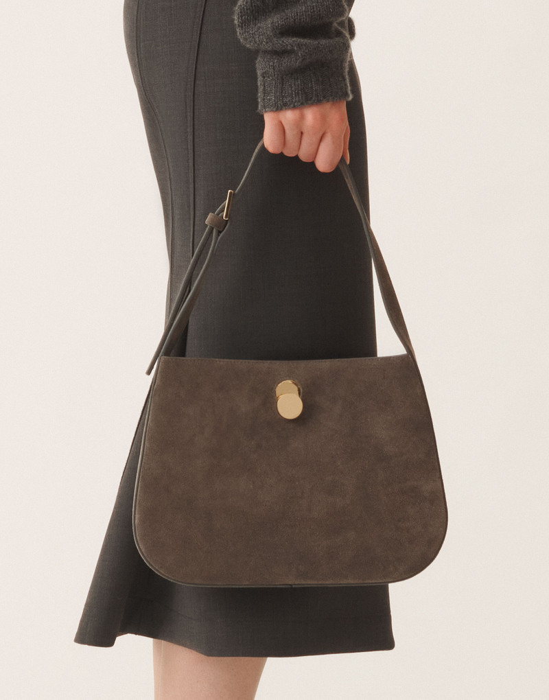 Small Eclissi hobo bag in suede 5