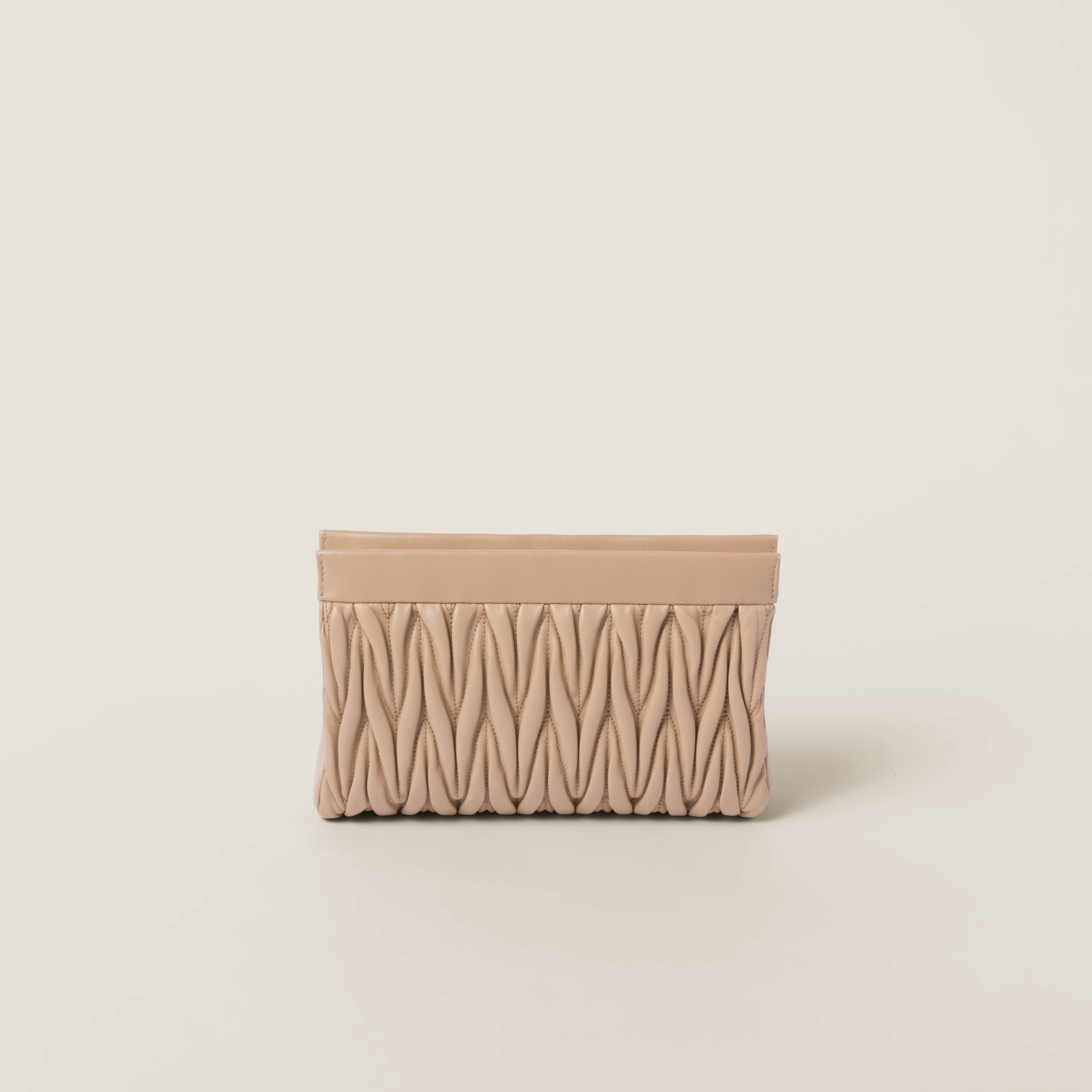 Matelassé nappa leather clutch - 4