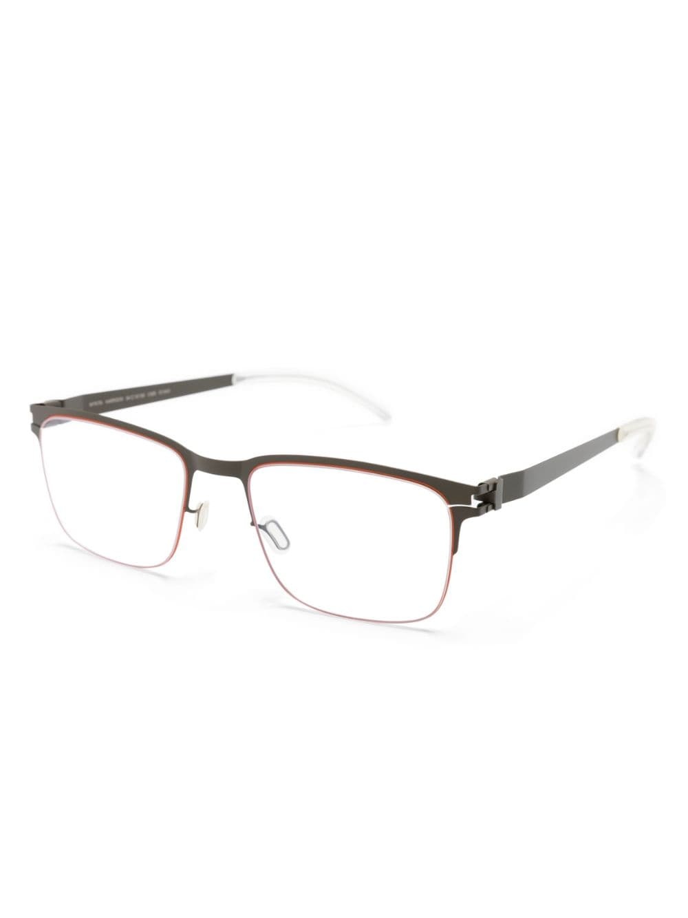 square-frame metal glasses - 2