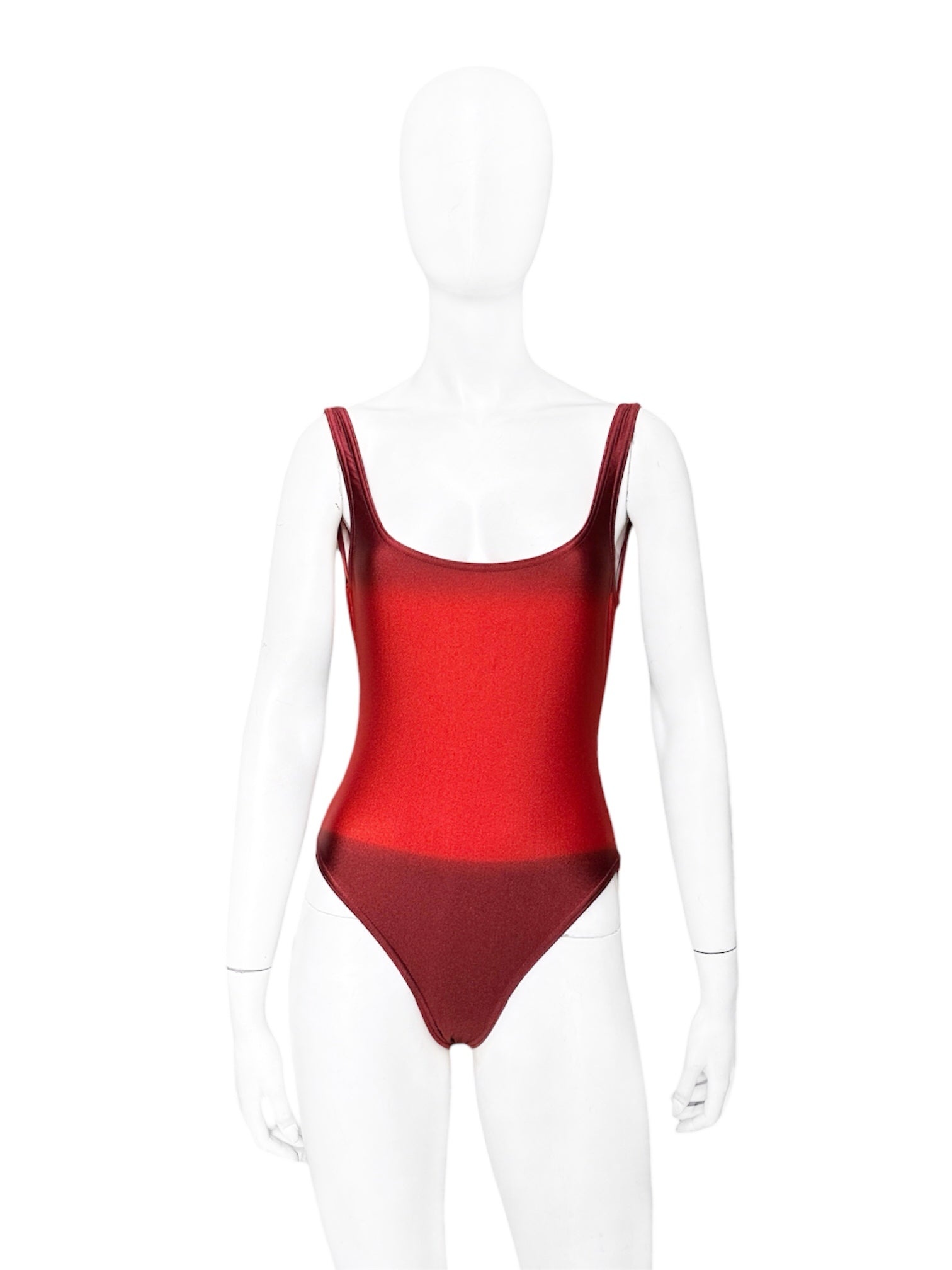 Gucci Spring 1997 Tom Ford Red Ombré One Piece Swimsuit S - 3