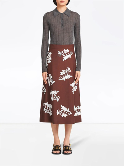 Prada Curly Flower A-line skirt outlook