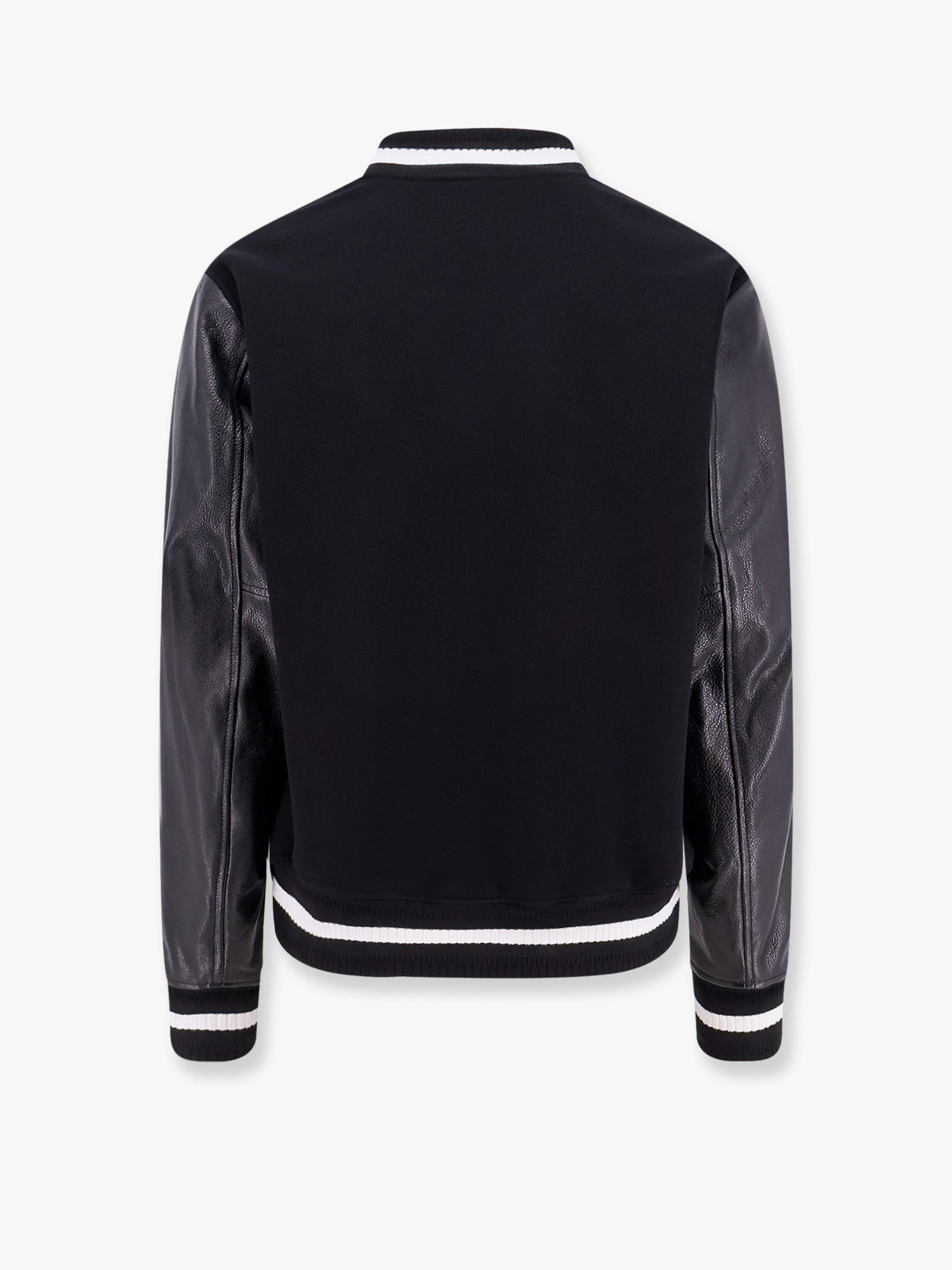 Givenchy Varsity Wool Blend Bomber With Leather Sleeves - 5