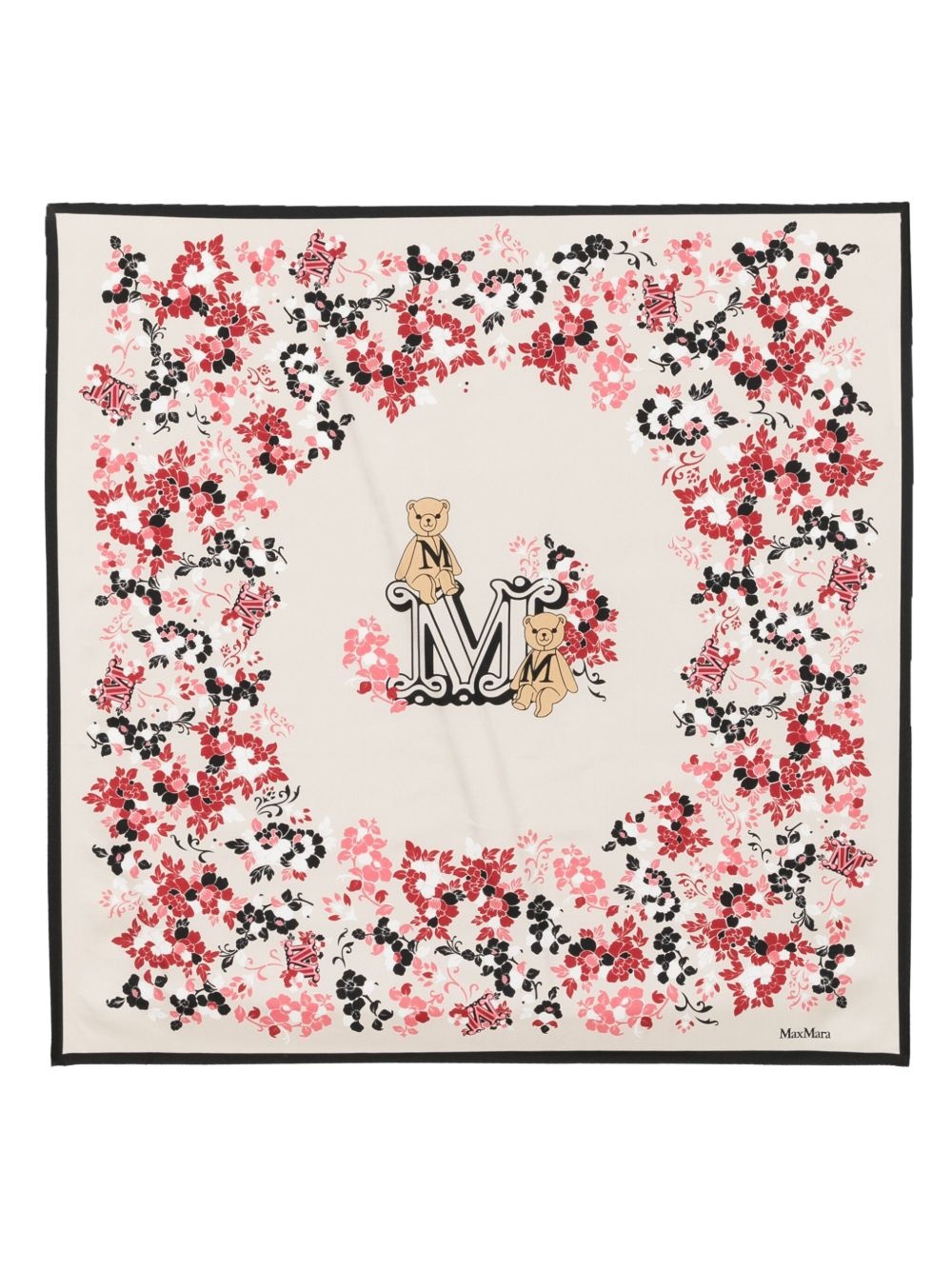 floral-print scarf - 1