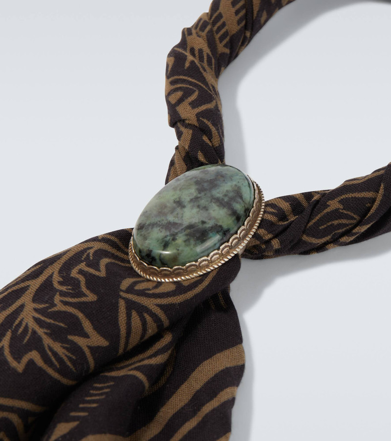 RRL by Ralph Lauren Embellished printed cotton scarf outlook