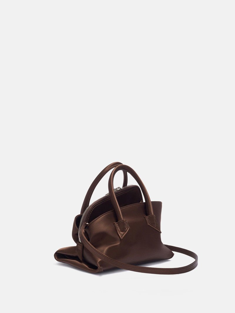 ''LA PASSEGGIATA MINI'' DARK BROWN TOP HANDLE 3