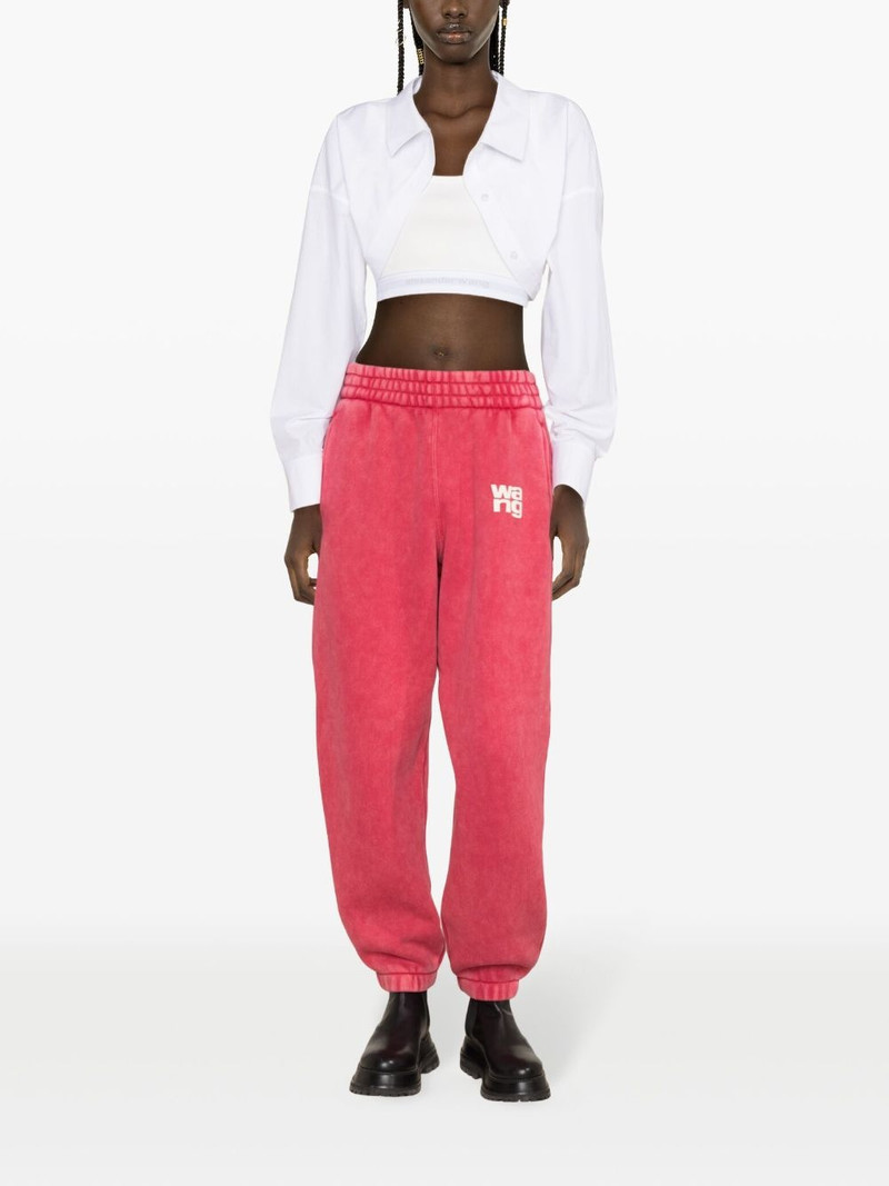 Alexander Wang logo-appliquÃ© track pants outlook