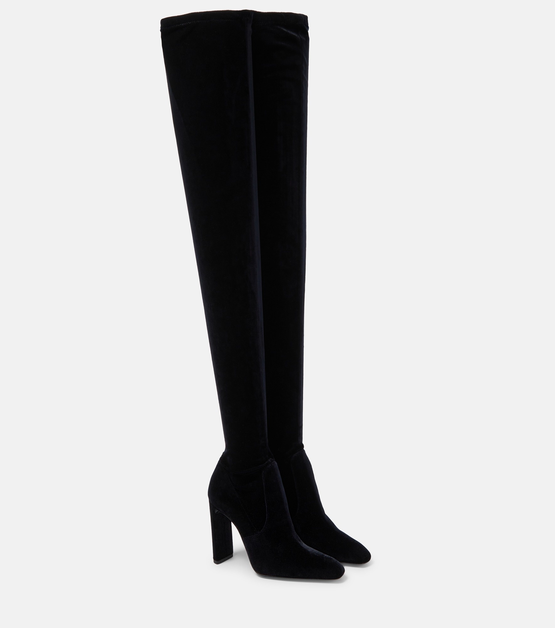 Auteuil 105 velvet over-the-knee boots - 1