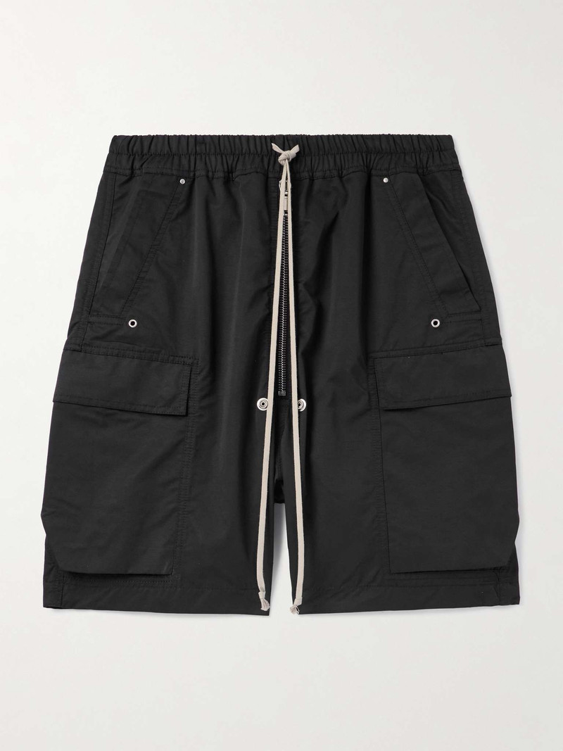 Straight-Leg Faille Drawstring Cargo Shorts - 1