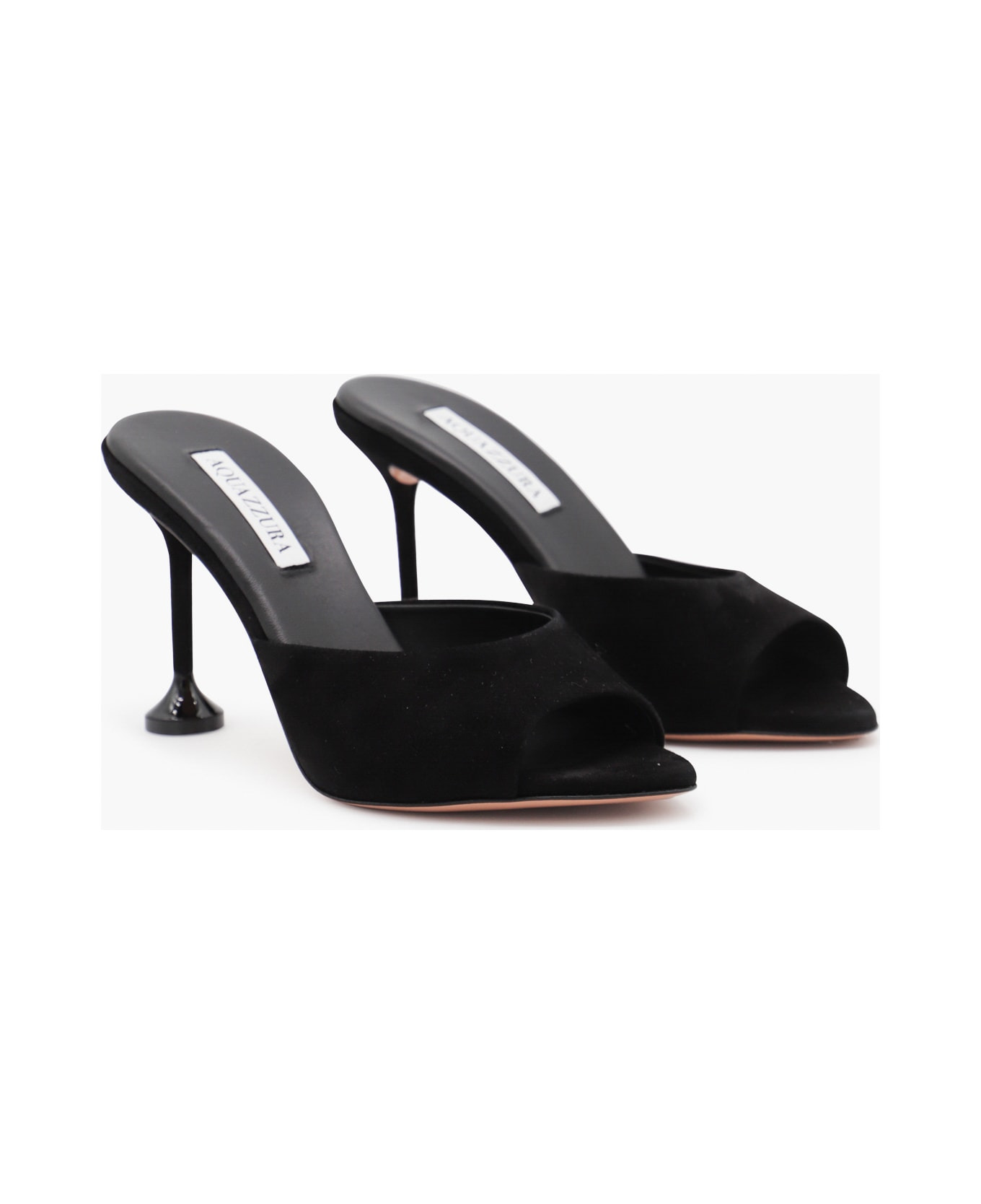 Black Leather Bisous Mule 85 Sandals - 2
