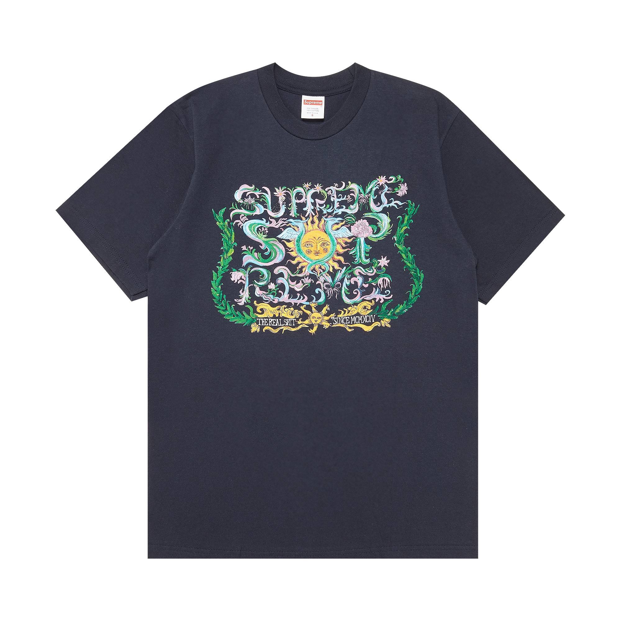 トップス Supreme Crest Tee Navy XXL Supreme Supreme Crest Tee 'Navy' | REVERSIBLE